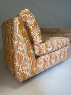 Sofá seccional circular curvo Milo Baughman Thayer Coggin 1975 monumental