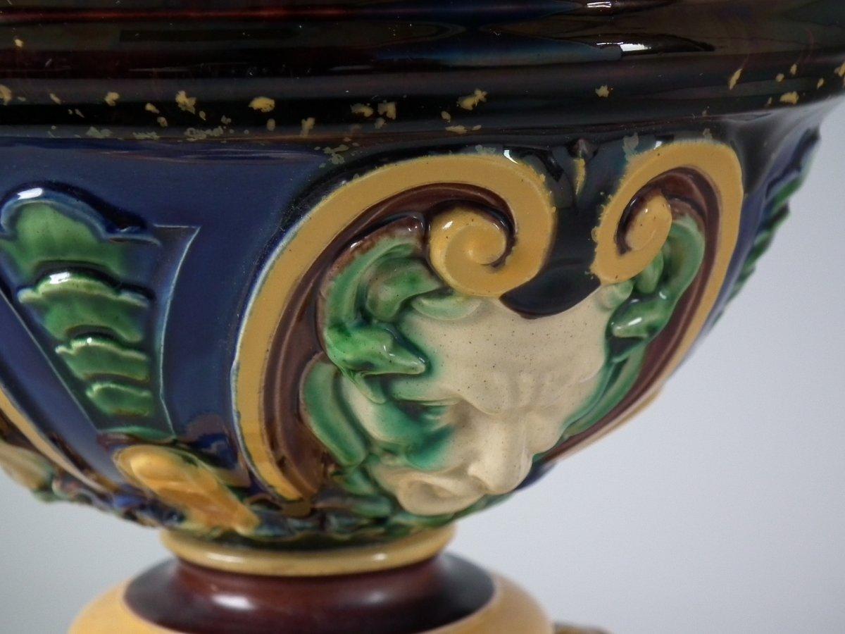 Monumental Minton Majolica Ewer and Stand For Sale 4