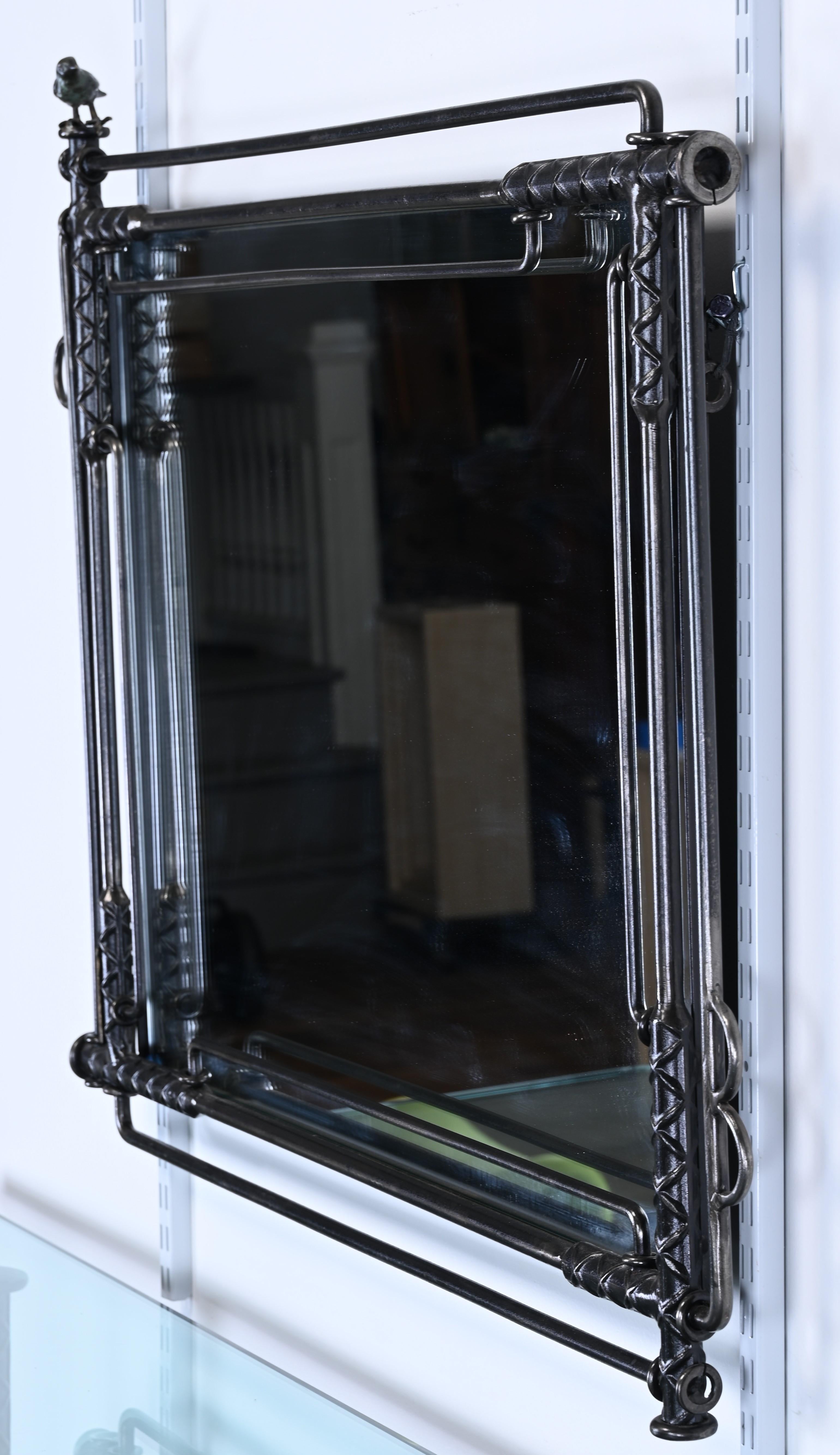 Espejo monumental y mesa consola de Ilana Goor, años 80 en venta 9