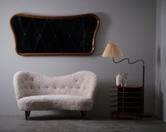 Monumental mirror by unknown designer and maker, Sweden, 1940s