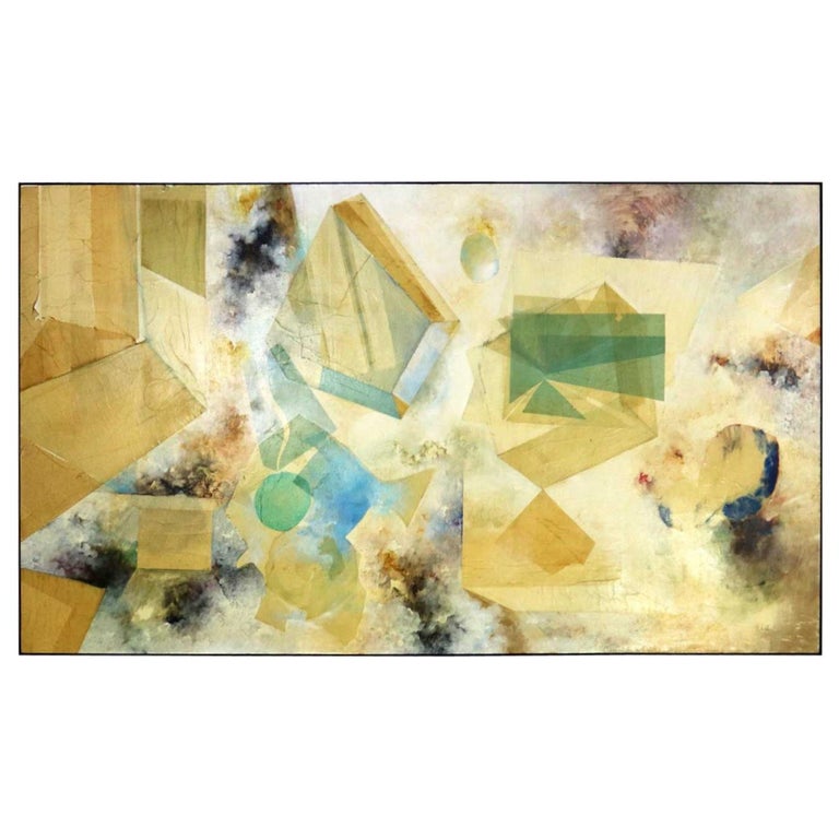 Monumental Mixed-Media Abstract 2D Art Piece Attributed to Richard Slimon, 1960s 1