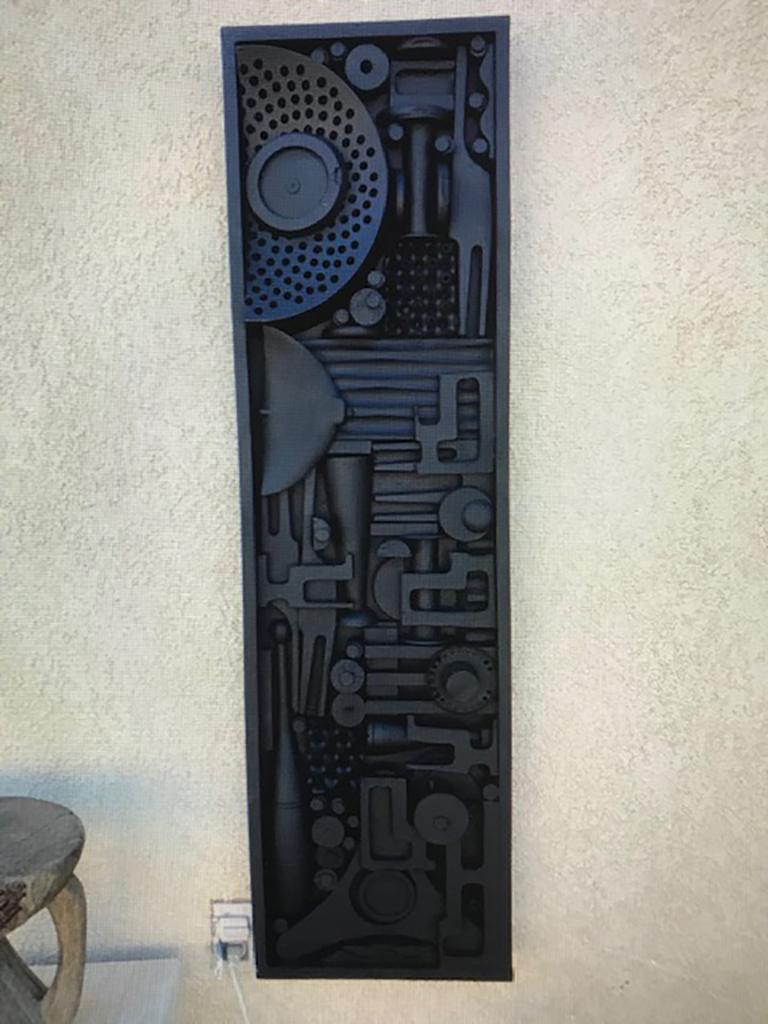 American Monumental Mixed-Media Abstract Wall Sculpture in the Style of Nevelson For Sale