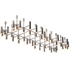 Monumental Mixed Metal Ceiling Light 304 cm/119in