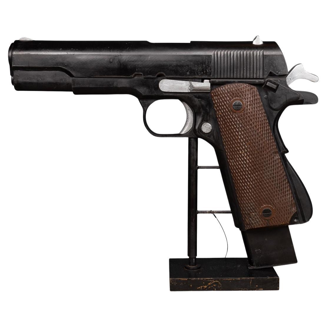 Monumental Model Of A M1911 Colt Government Handgun For Sale