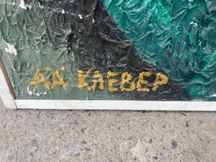 Monumental Modern Abstract Painting by Valery Kleverov (A.A. Kaebep) Russian 75