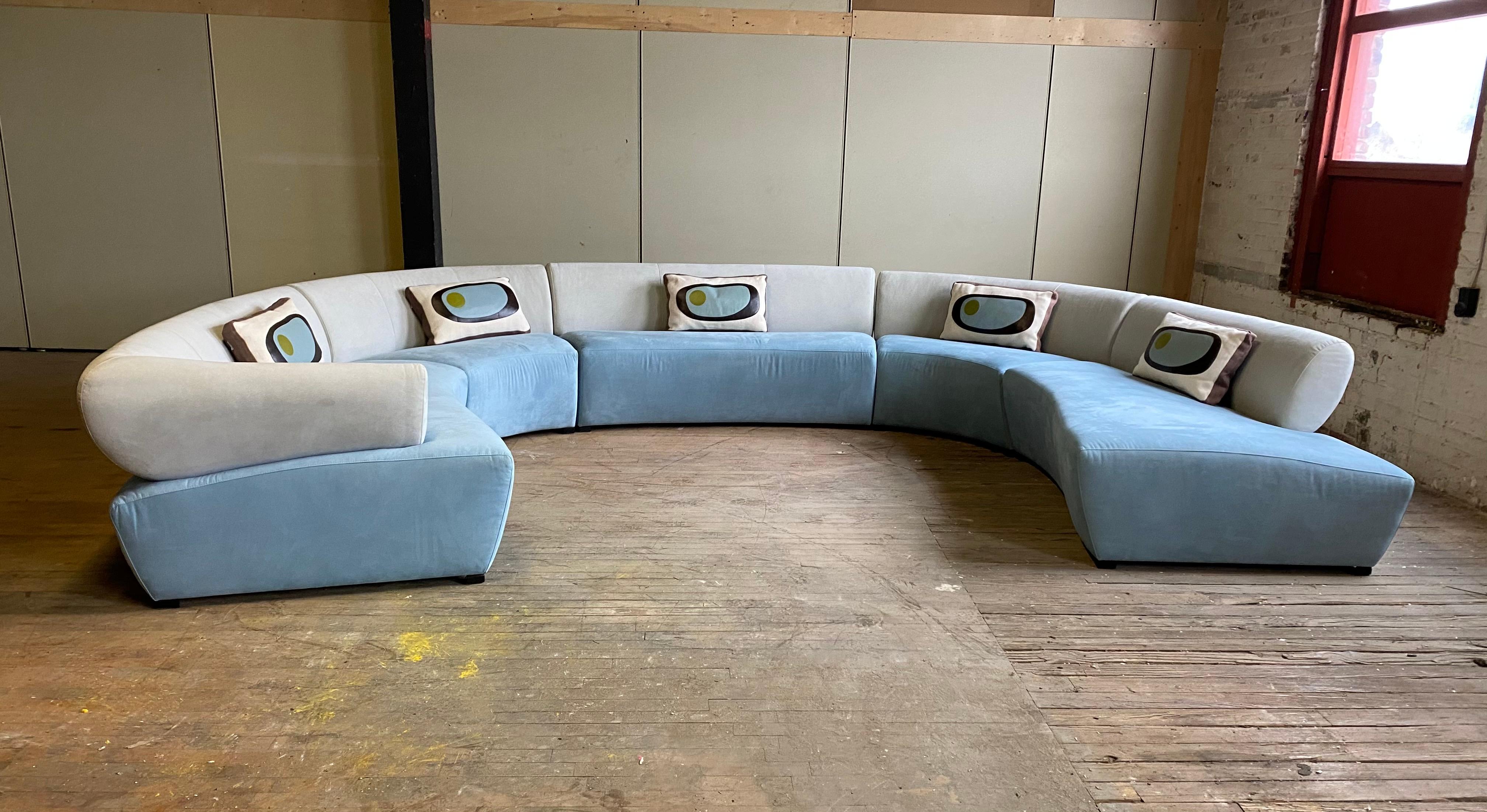 Monumental Modernist or Contemporary 5-Piece Sectional, by Dellarobbia 5