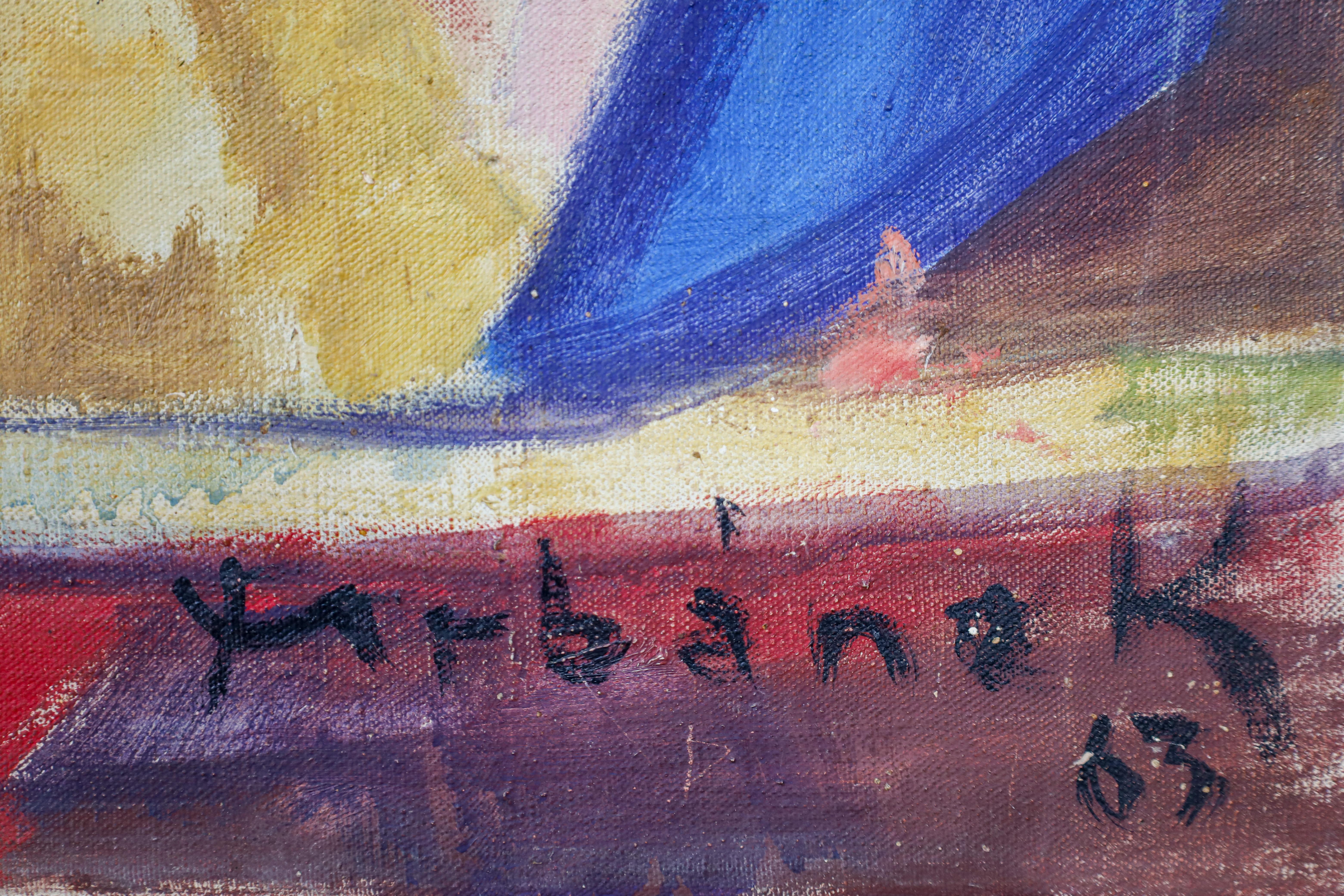 Monumentales modernistisches Gemälde 