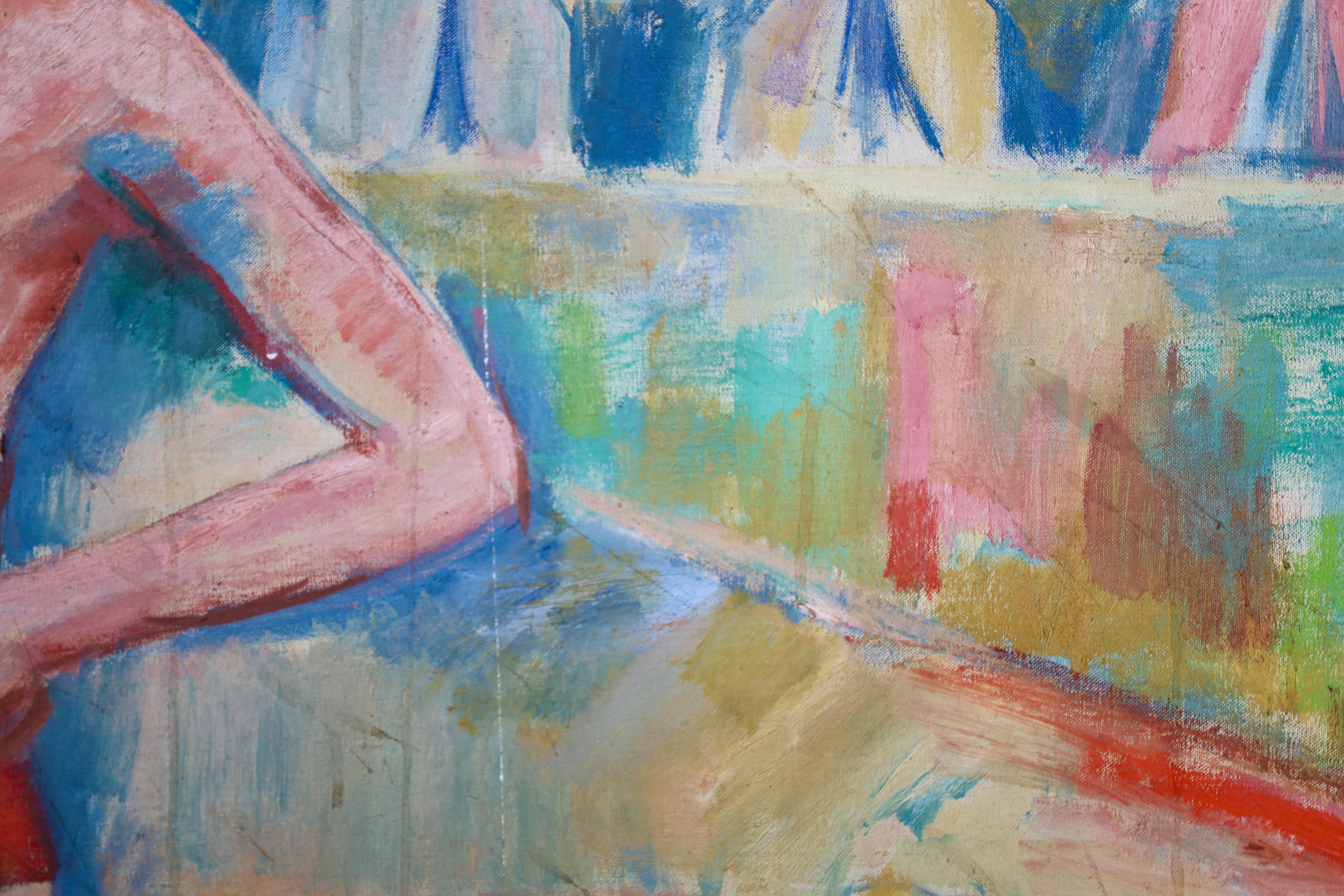 Monumentales modernistisches Gemälde 