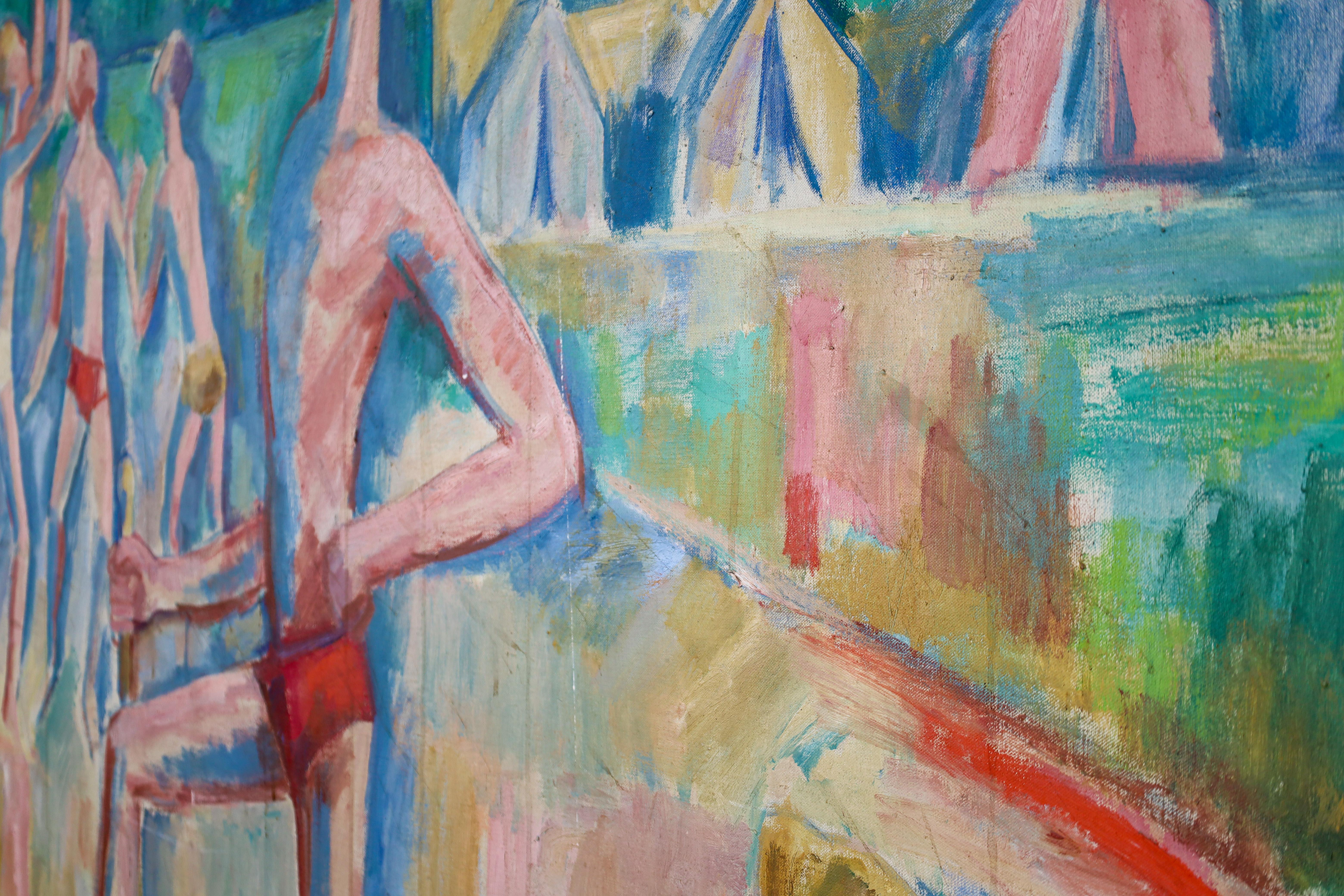 Monumentales modernistisches Gemälde 