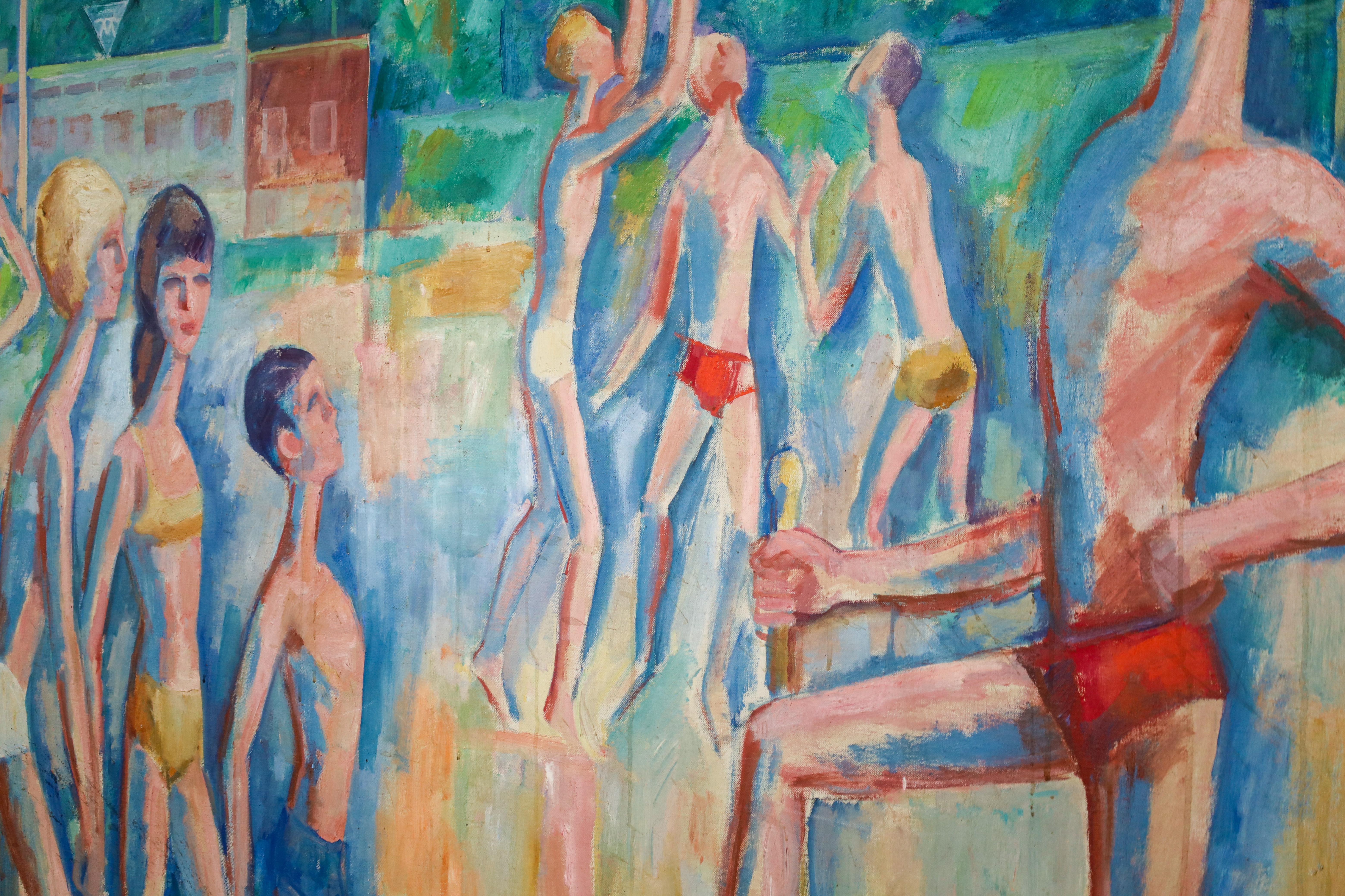 Monumentales modernistisches Gemälde 