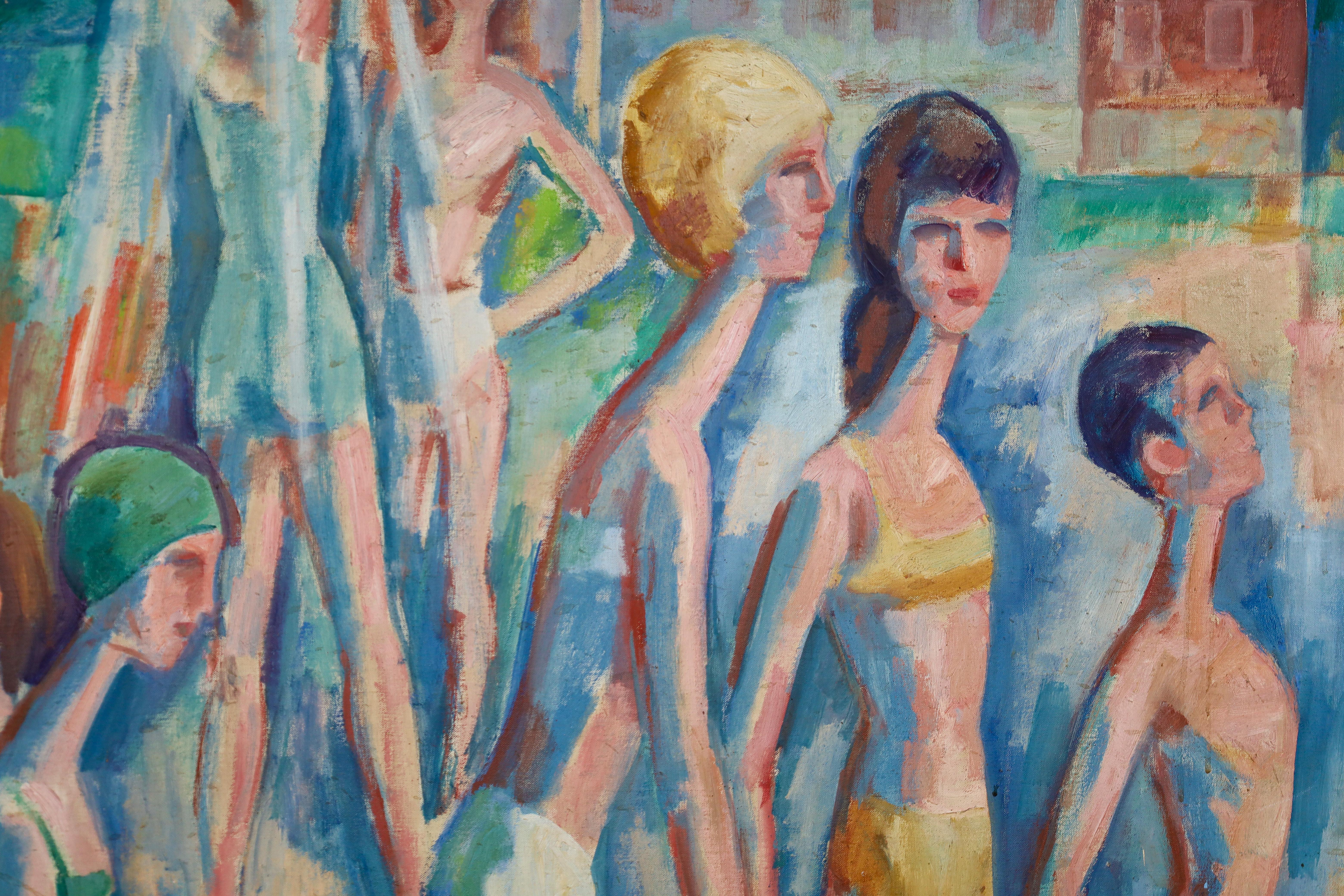 Monumentales modernistisches Gemälde 