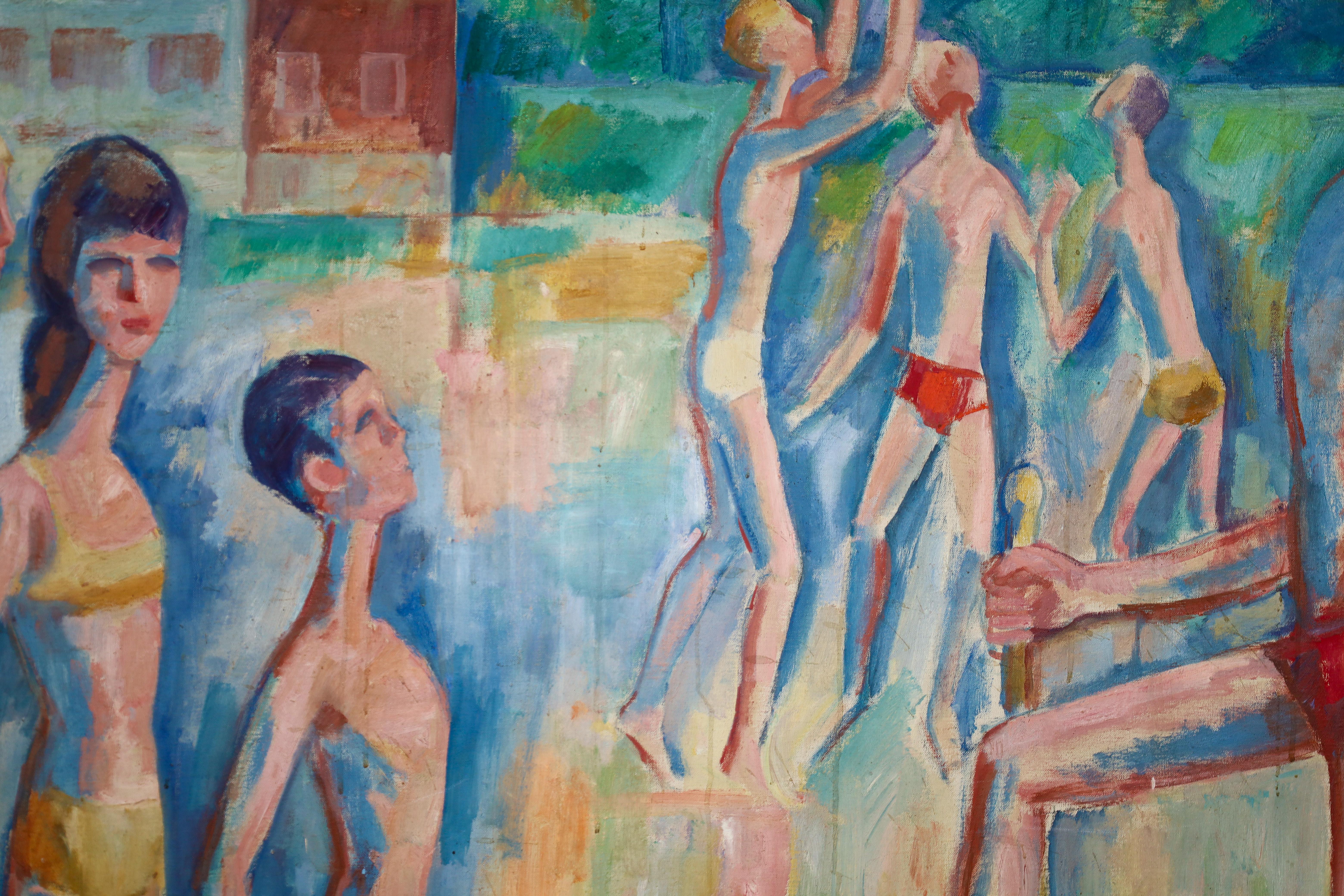 Monumentales modernistisches Gemälde 