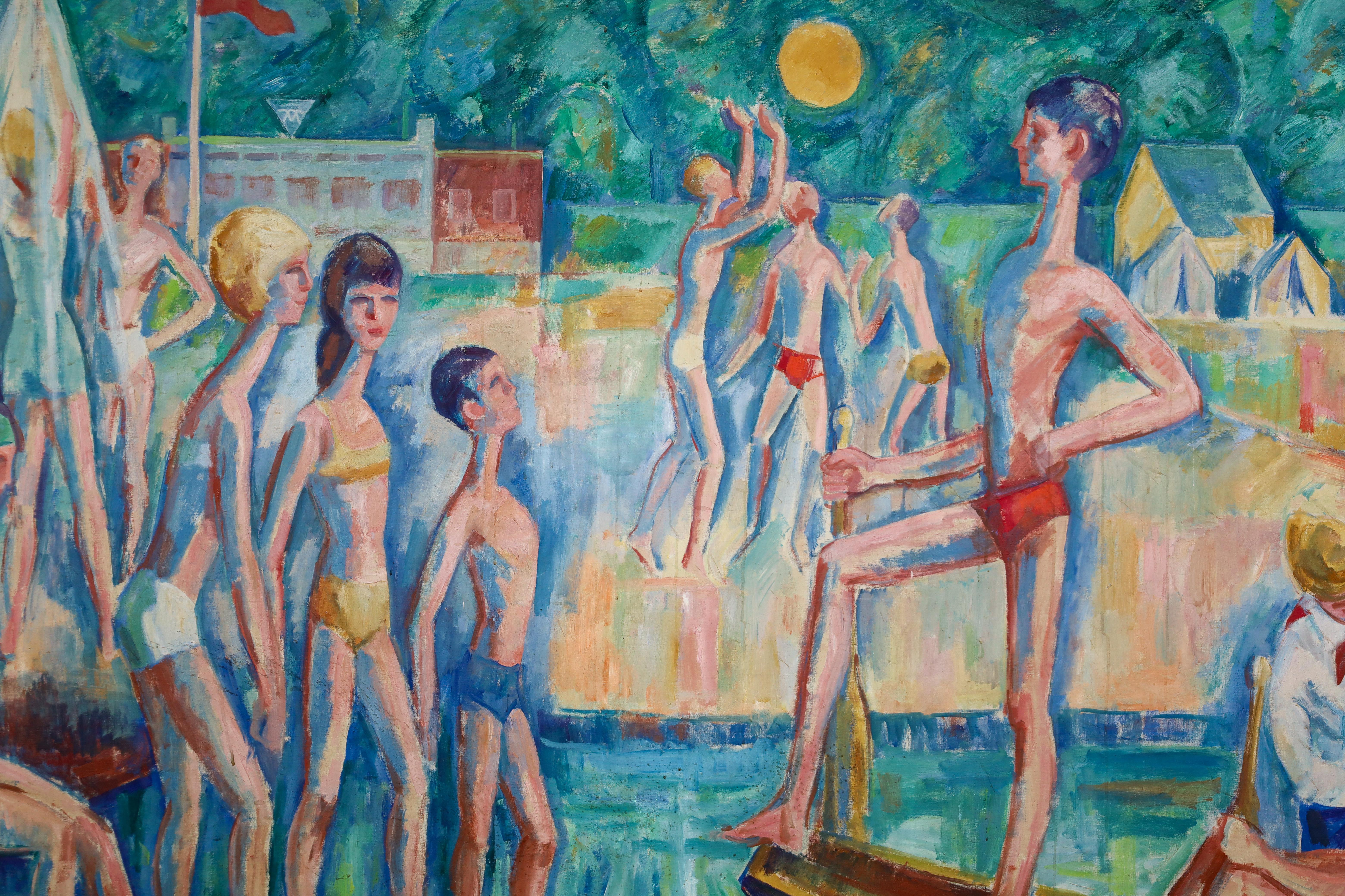 Monumentales modernistisches Gemälde 