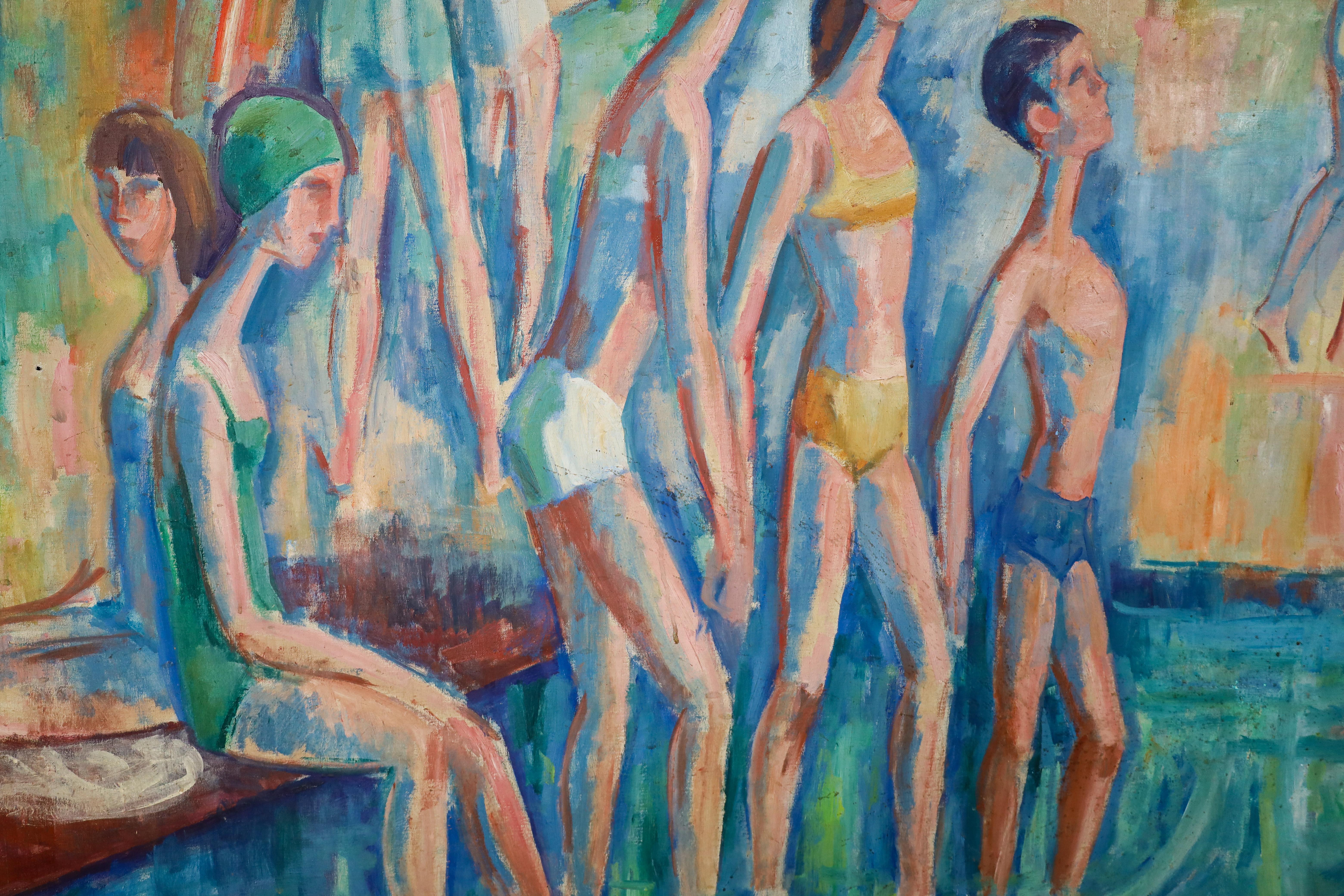 Monumentales modernistisches Gemälde 