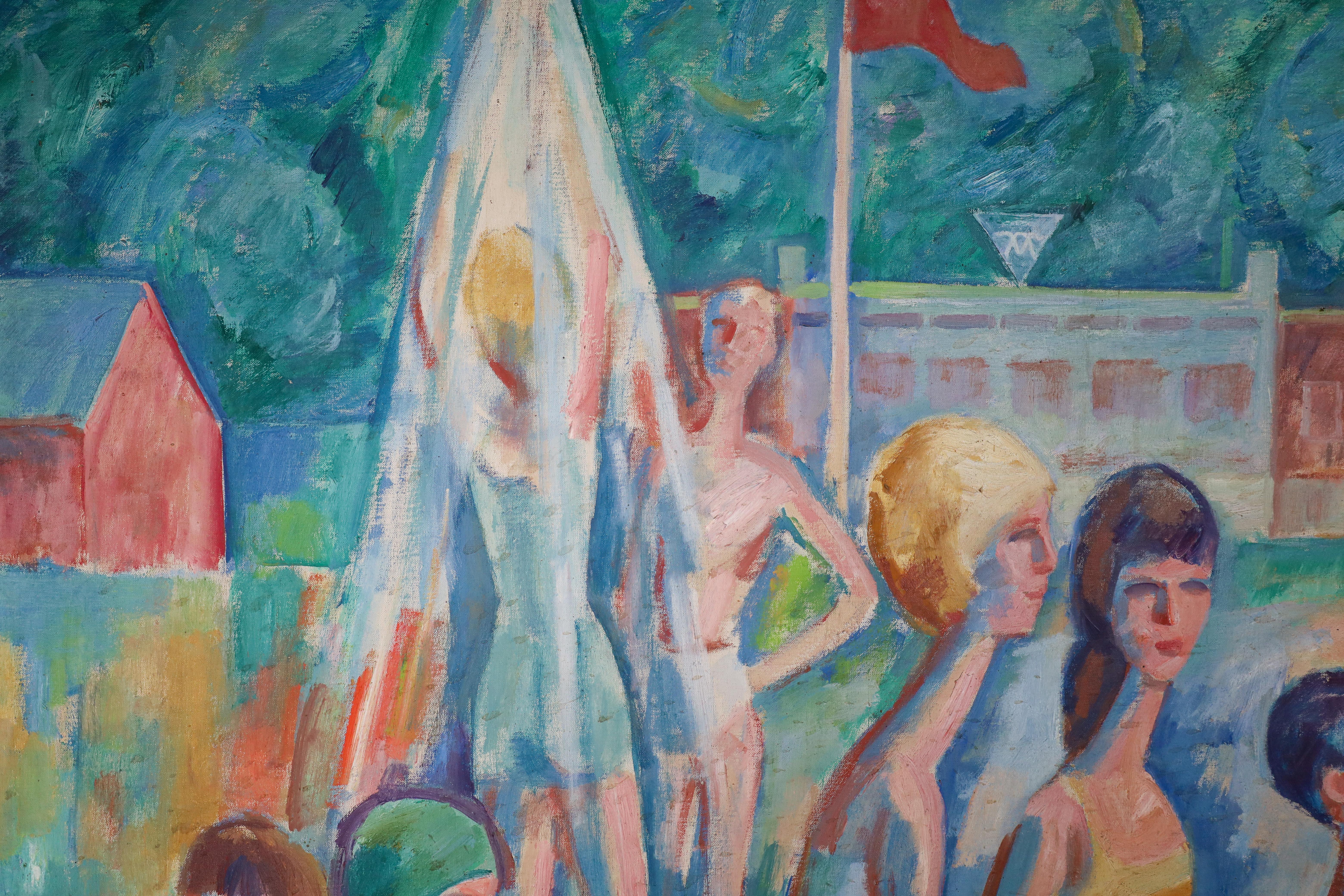 Monumentales modernistisches Gemälde 