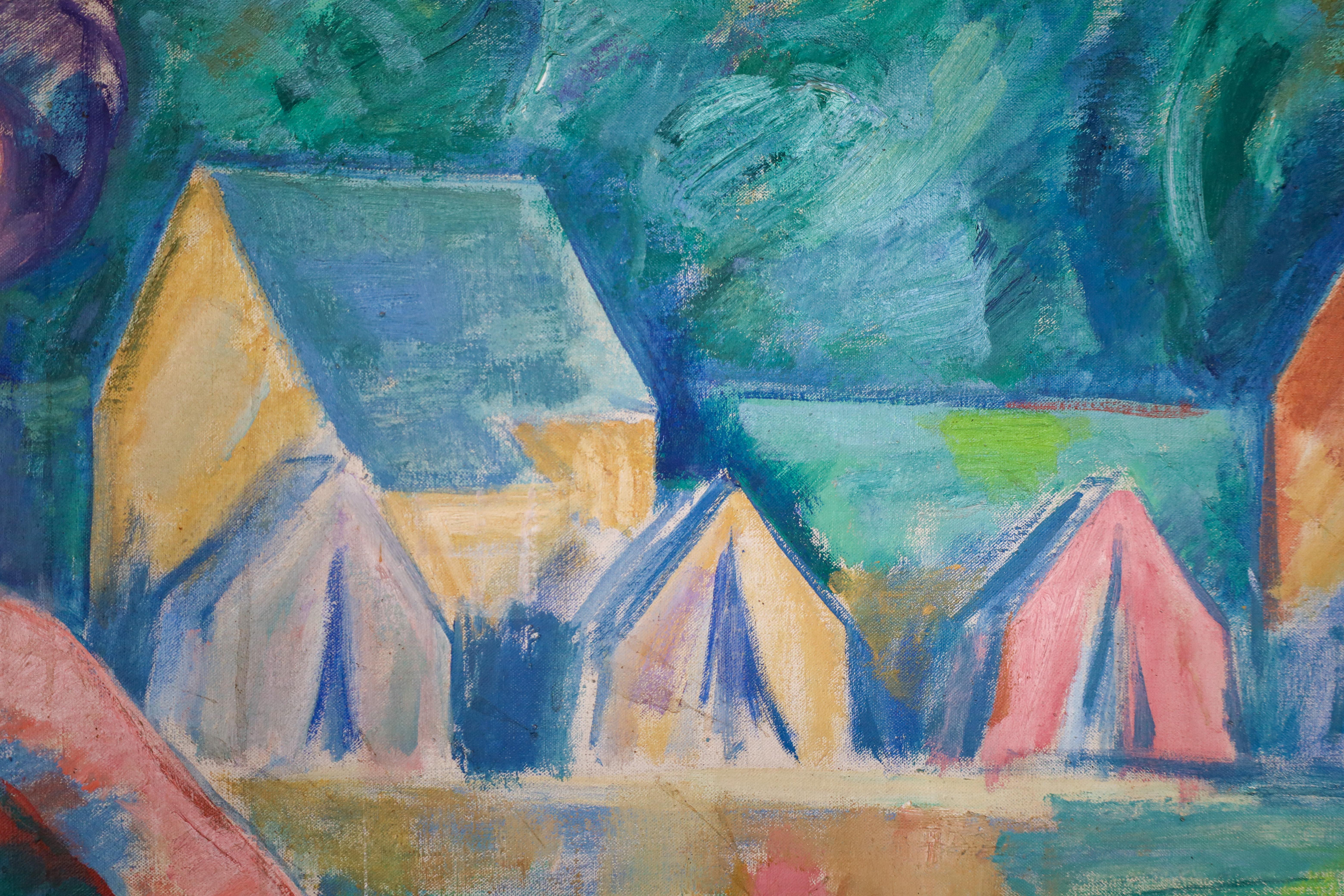 Monumentales modernistisches Gemälde 