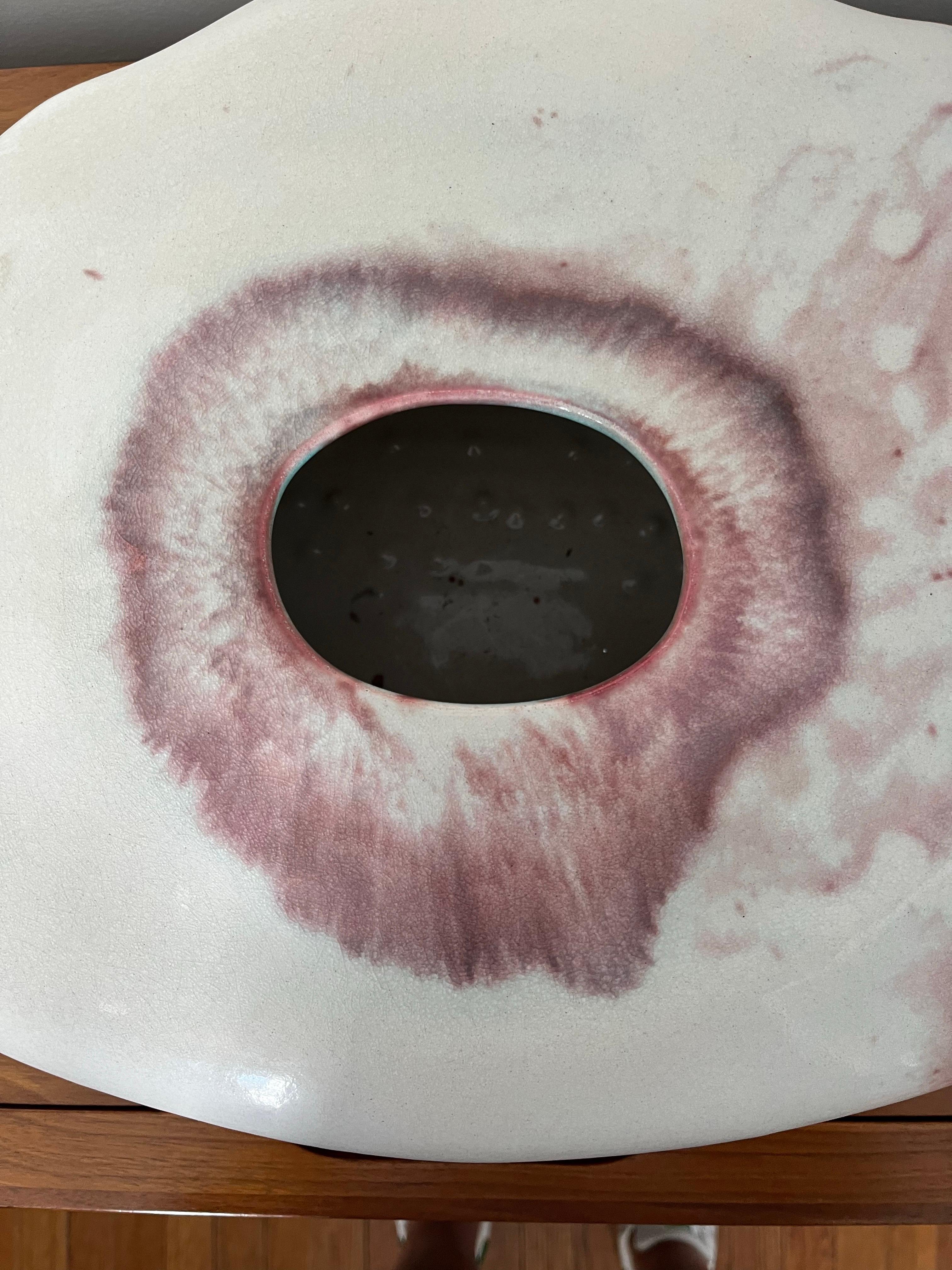 Américain Vase monumental moderniste en raku de Tony Evans en vente