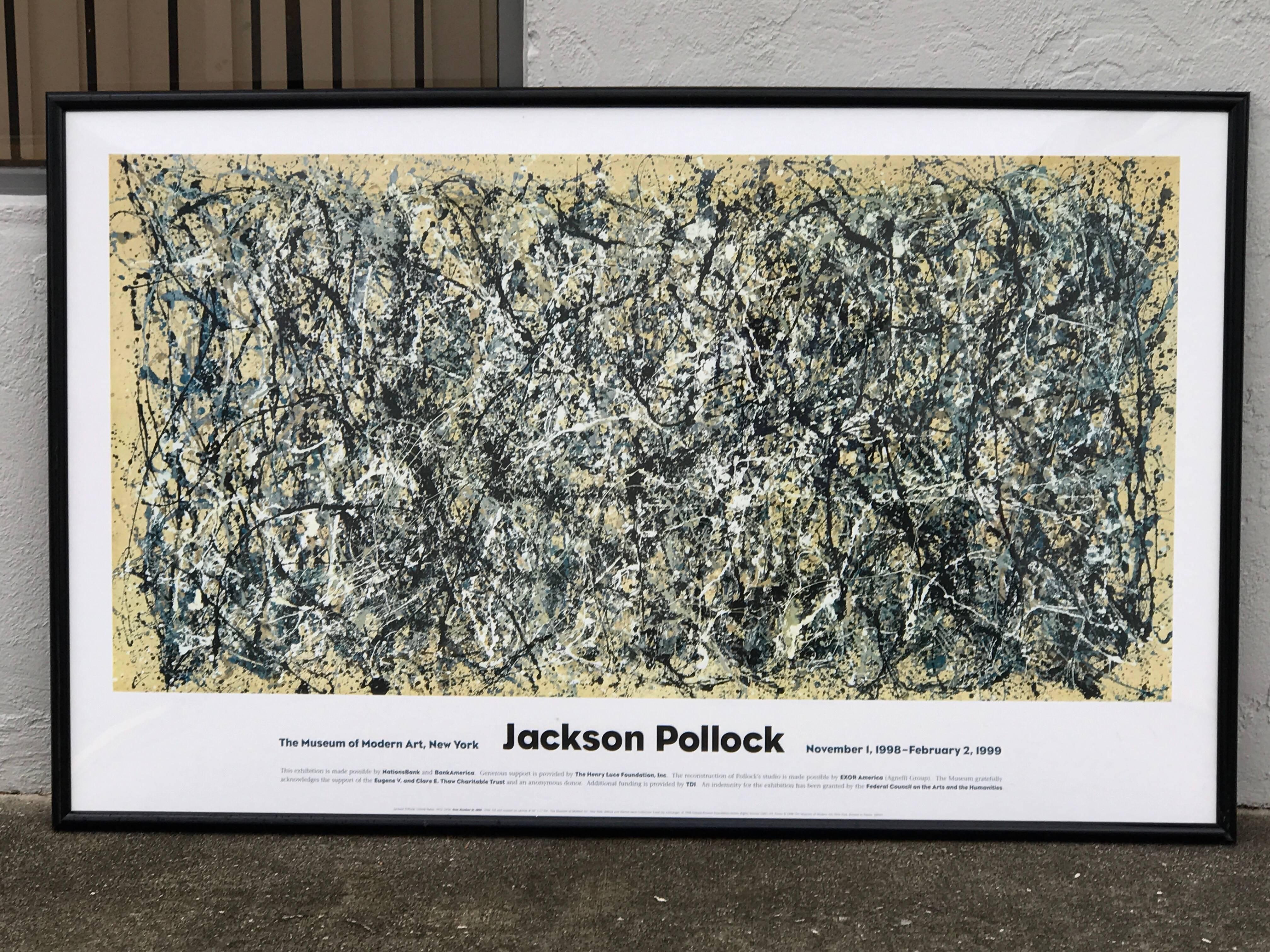Affiche lithographique de l'exposition Jackson Pollack du MOMA Monumental 1998-1999
L'affiche de l'exposition est imprimée sur du papier d'archives en France pour le Museum of Modern Art, New York.
Ce poster d'exposition surdimensionné et extra