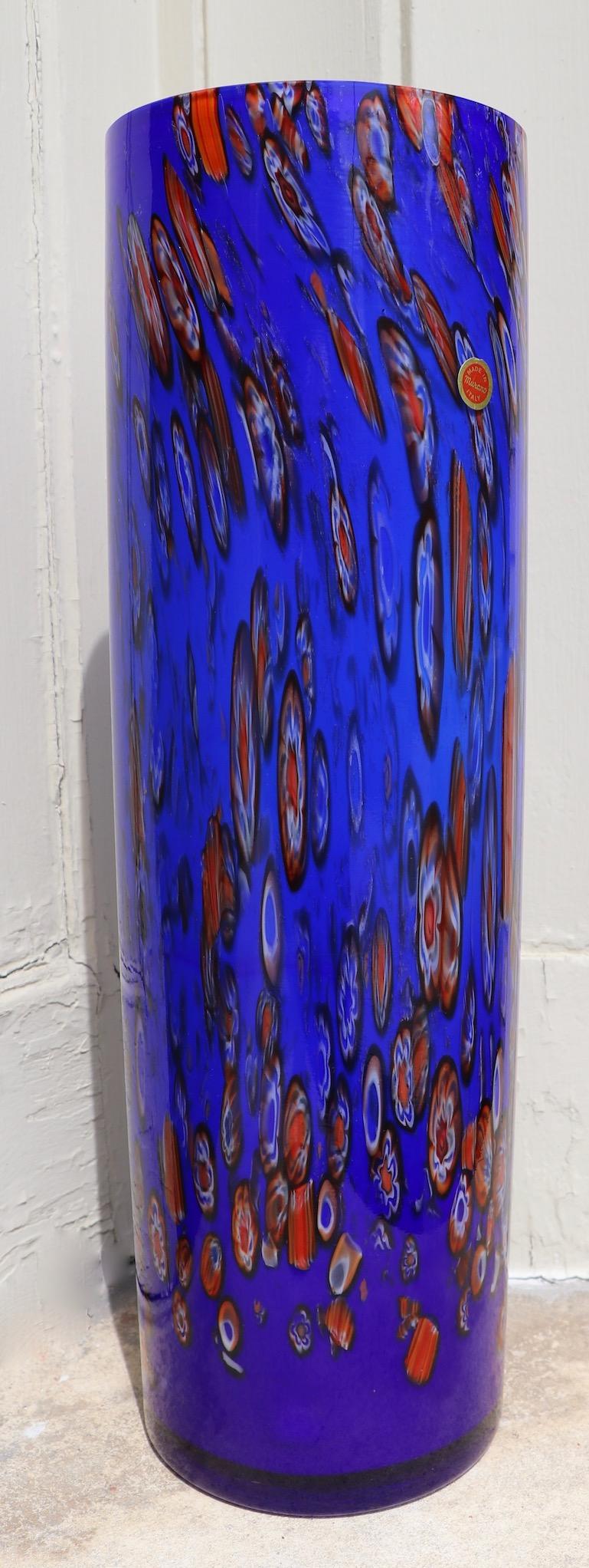 Mid-Century Modern Monumental Murano Art Glass Vase For Sale