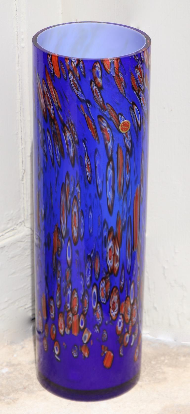20th Century Monumental Murano Art Glass Vase For Sale