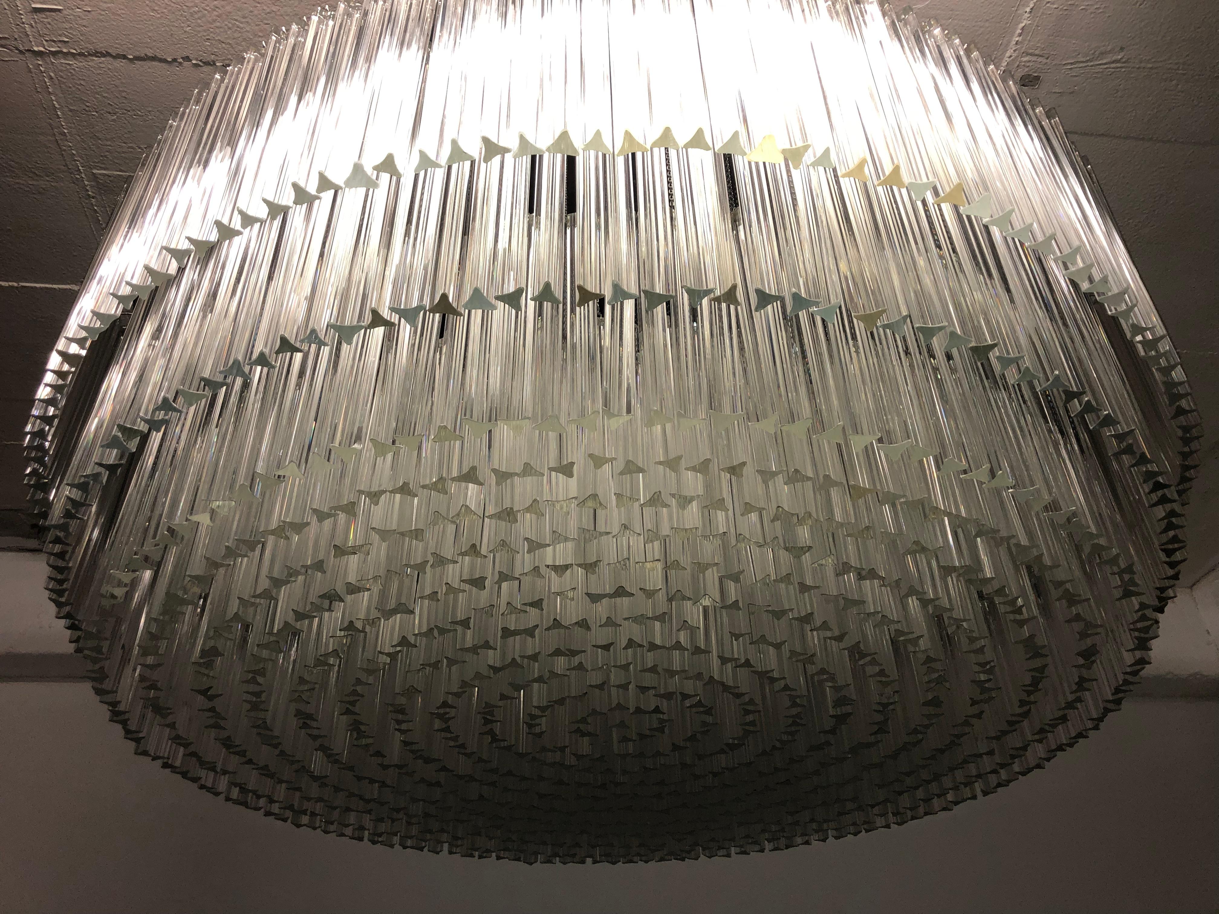 Monumental Murano Glass Chandelier, circa 1960s For Sale 6