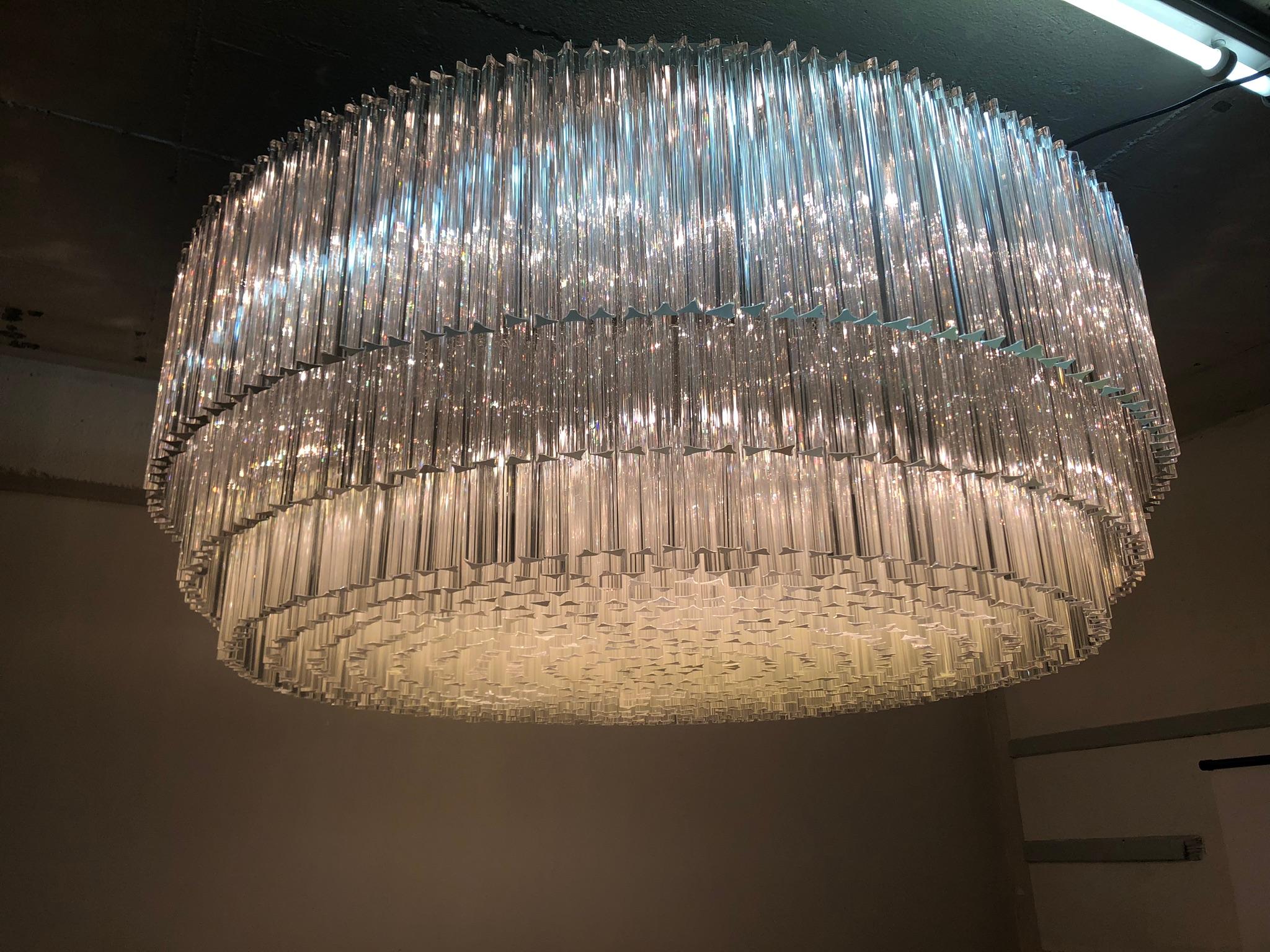 Mid-20th Century Monumental Murano Glass Chandelier, circa 1960s For Sale