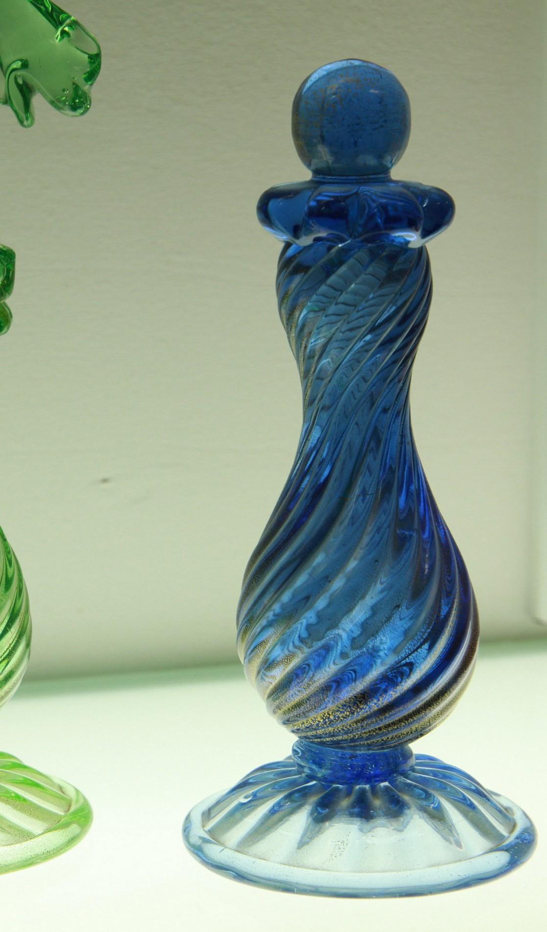 Monumental Tablero de Ajedrez de Cristal de Murano 32 Piezas Escultóricas Pan de Oro Único 5
