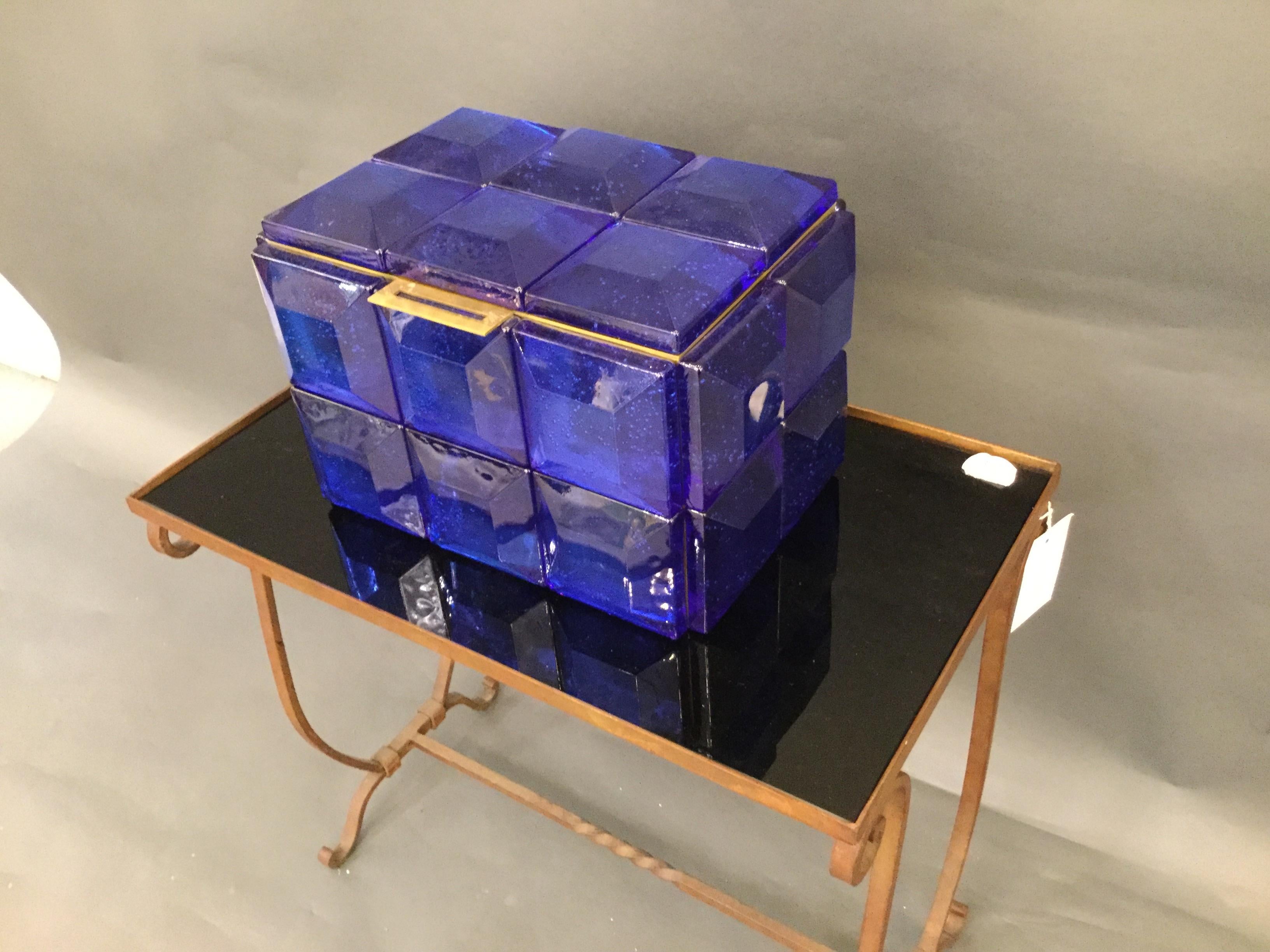 Modern Monumental Murano Glass Box For Sale