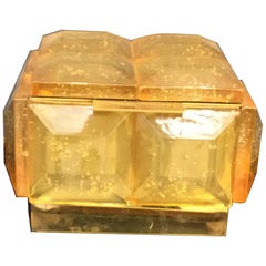 Amber Murano Glass Box