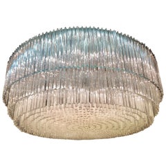Lustre monumental en verre de Murano, vers les années 1960
