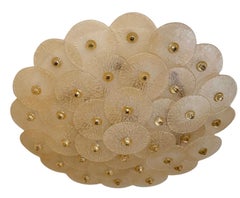Monumental Murano Glass Disc Flush Mount