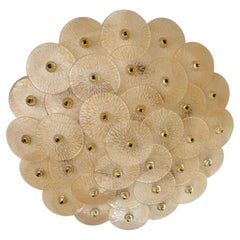 Monumental Murano Glass Disc Flush Mount