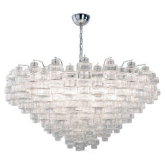Monumental Murano Glass Italian Mid Century “Manubri” Chandelier, Italy, 1970s