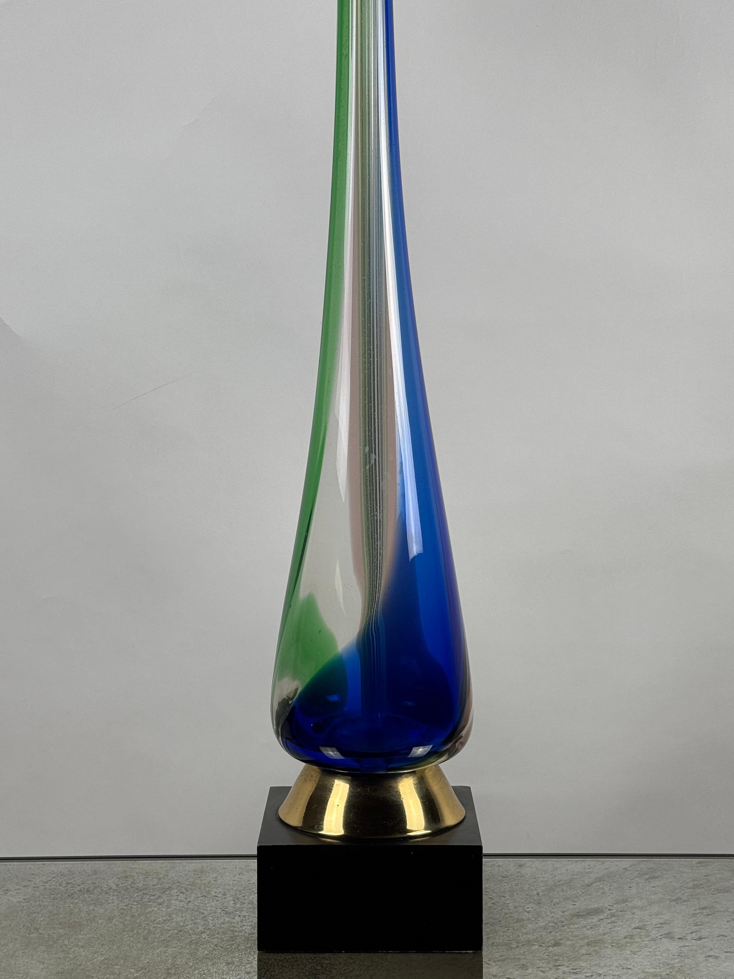 Lámpara monumental de cristal de Murano de Fulvio Bianconi para Venini en Excelente estado para la venta en Los Angeles, CA