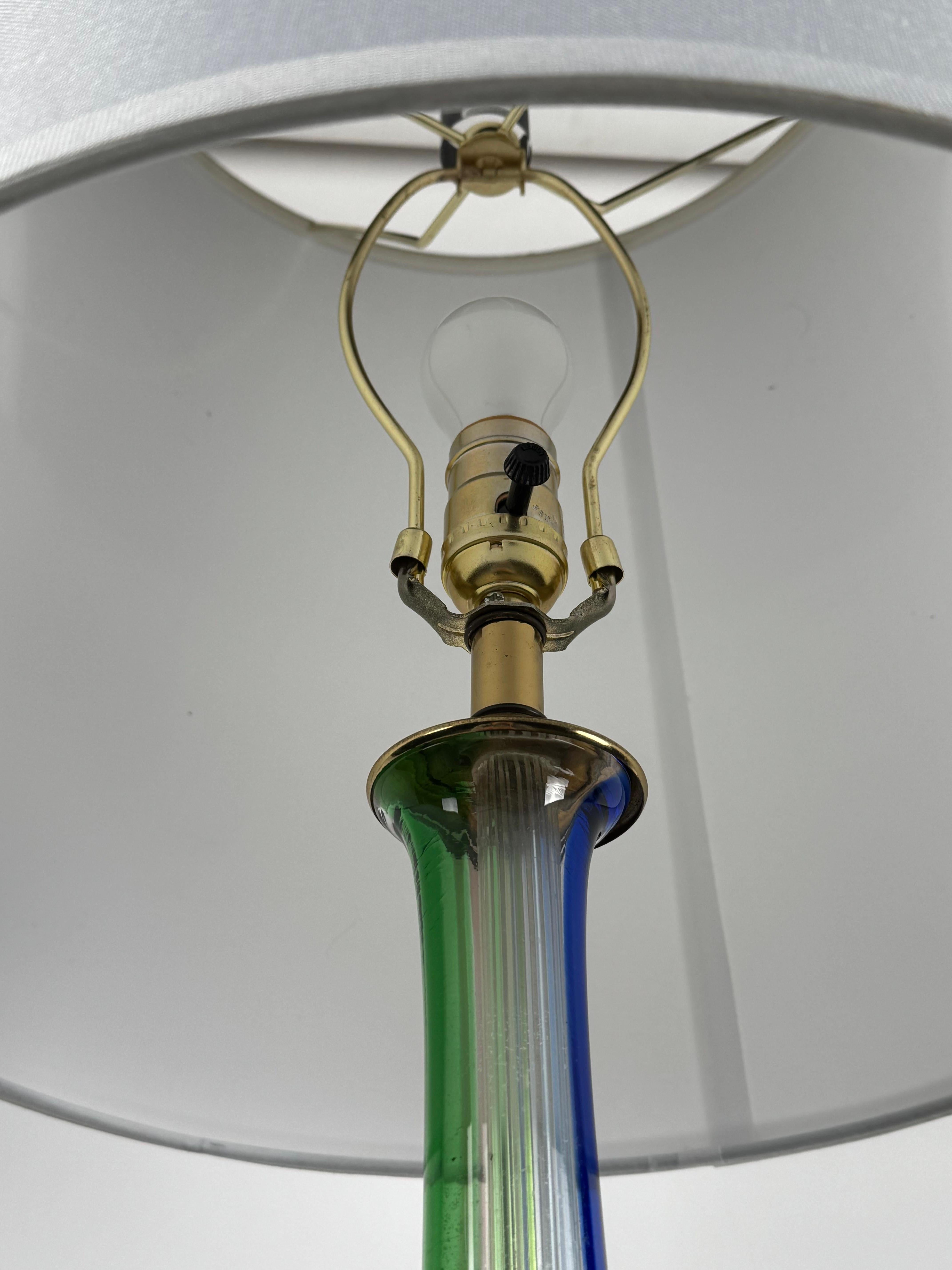 Lámpara monumental de cristal de Murano de Fulvio Bianconi para Venini mediados del siglo XX en venta