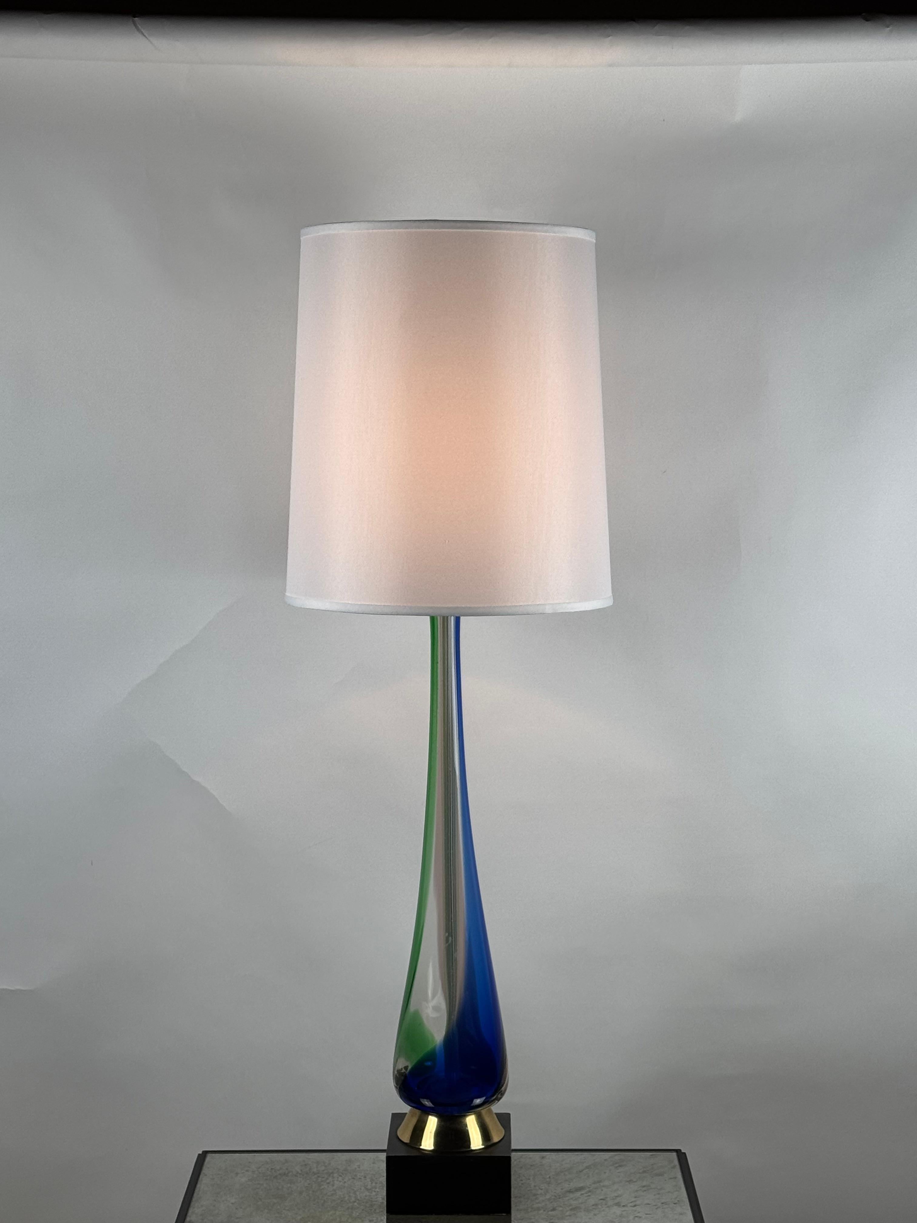 Lámpara monumental de cristal de Murano de Fulvio Bianconi para Venini en venta 1