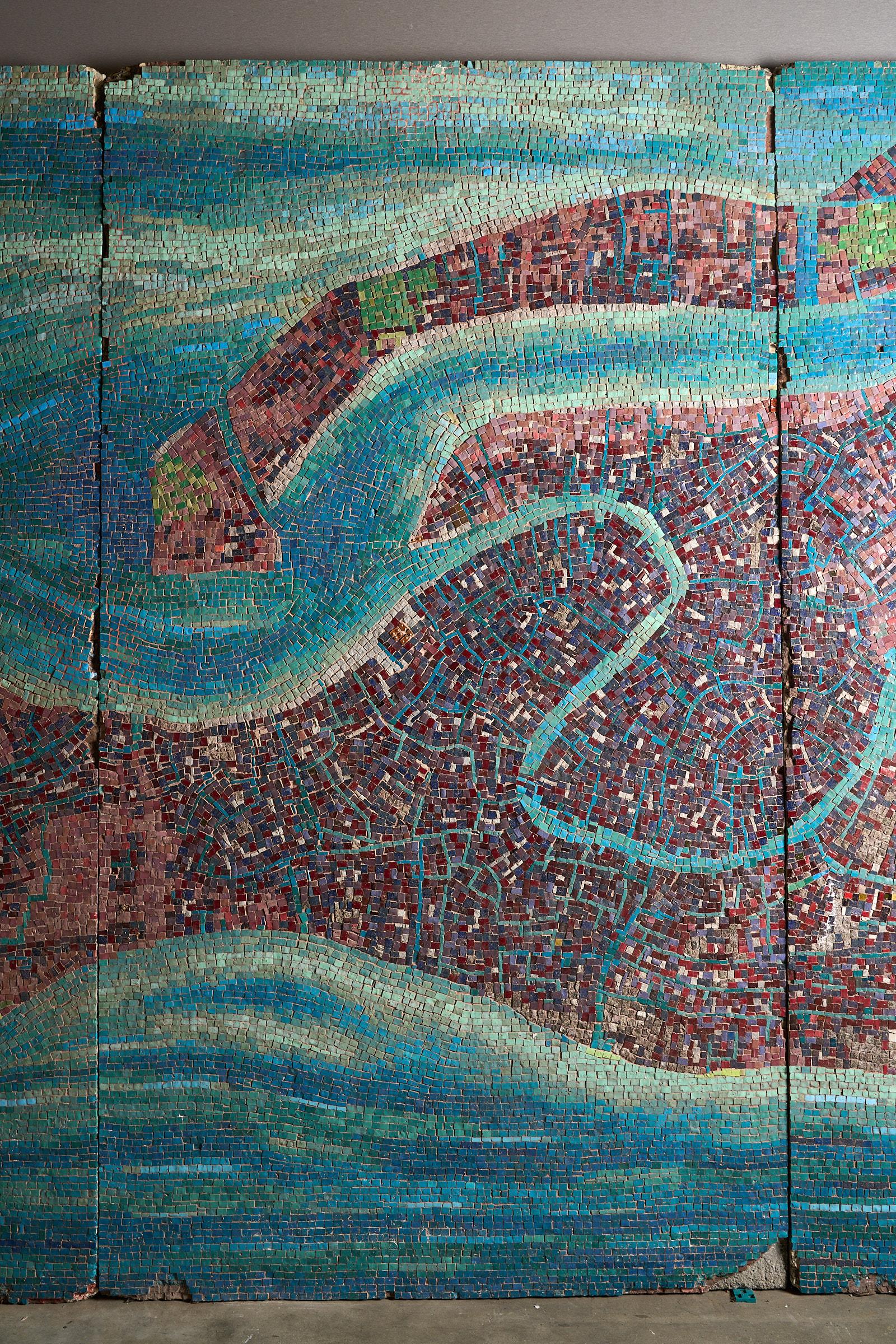 Mosaïque monumentale en verre de Murano représentant Venise - Century Glass Co. en vente 4