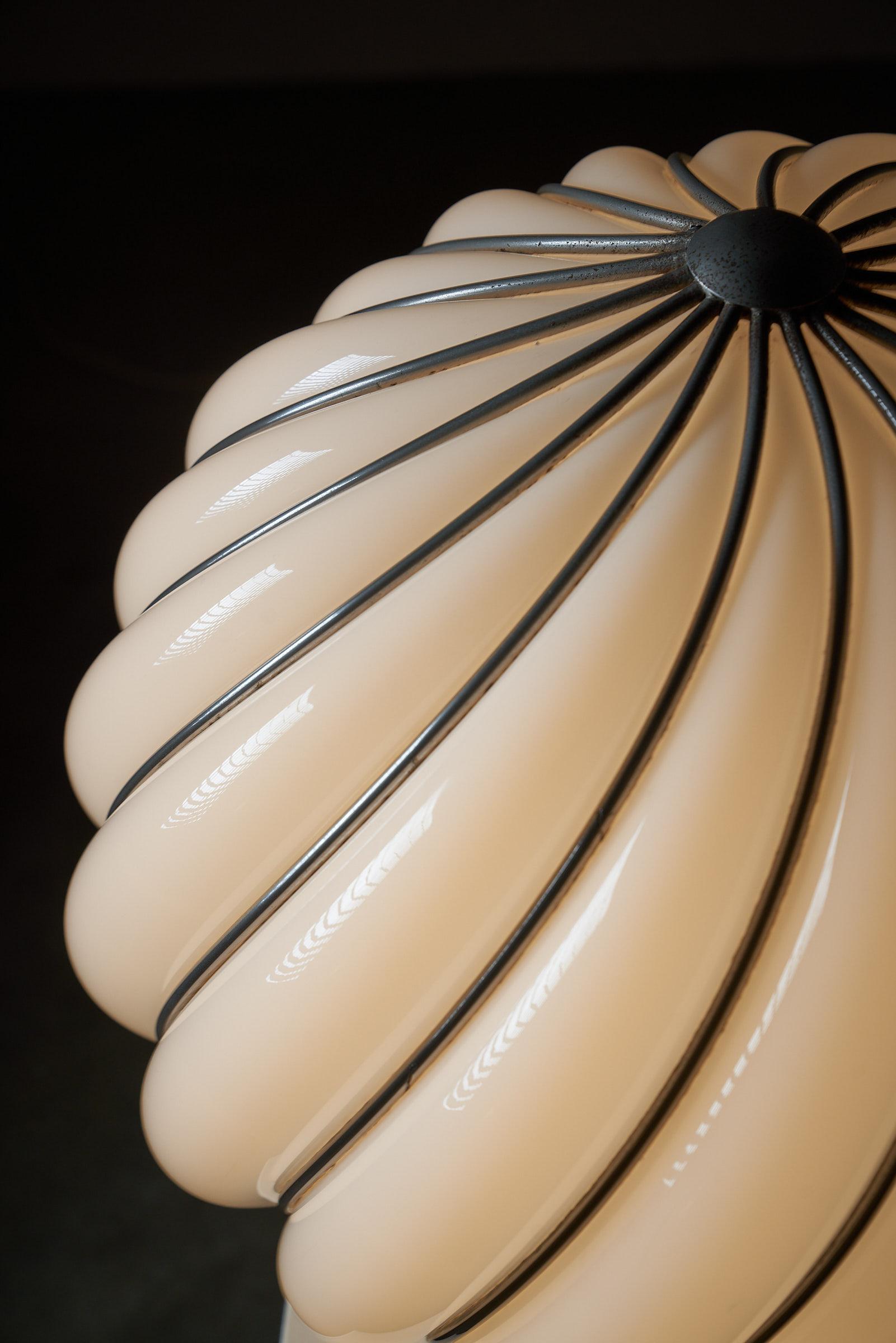 Lámpara de sobremesa monumental de cristal de Murano de Adolf Loos para VeArt, años 70 Hecho a mano en venta