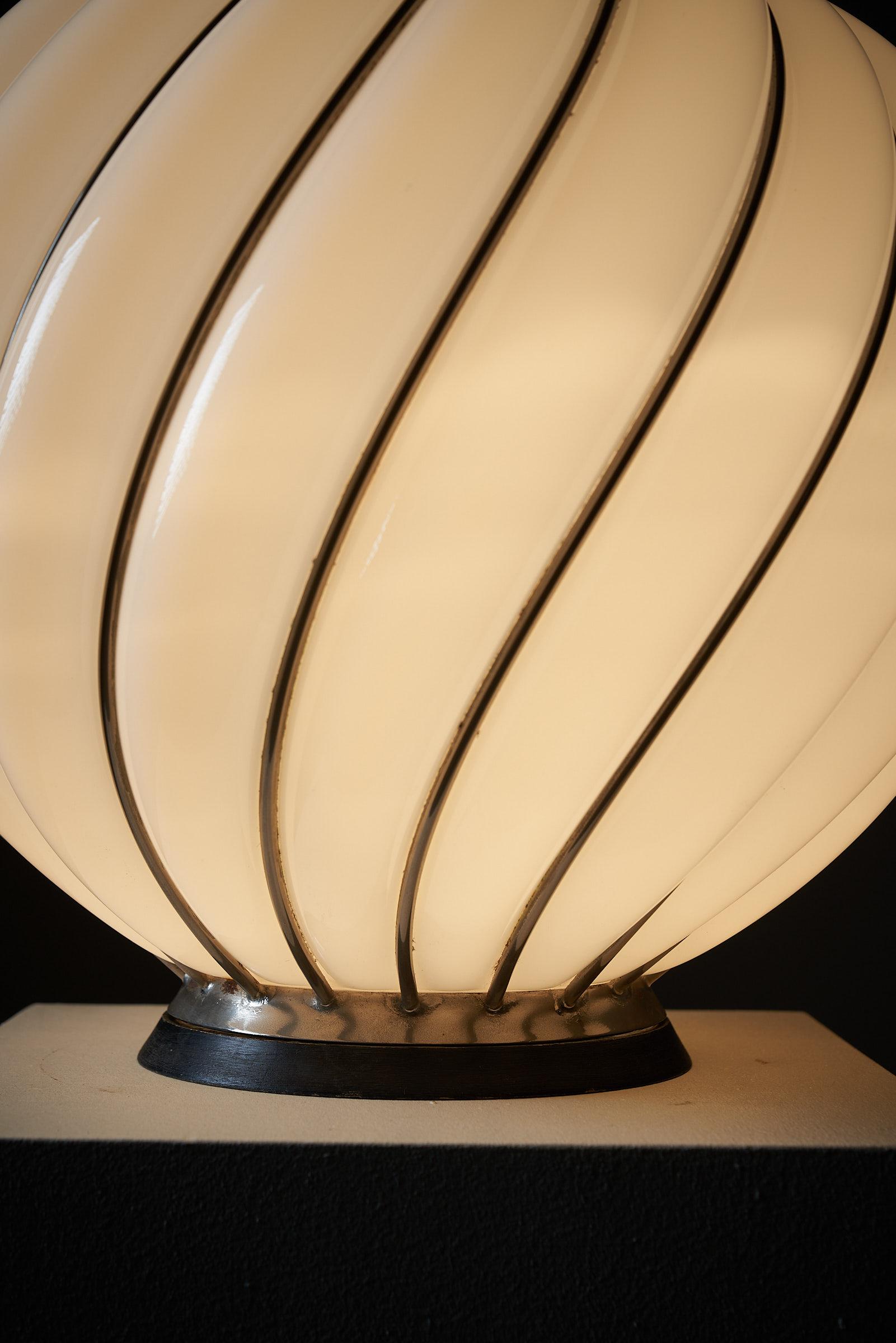 Lámpara de sobremesa monumental de cristal de Murano de Adolf Loos para VeArt, años 70 finales del siglo XX en venta