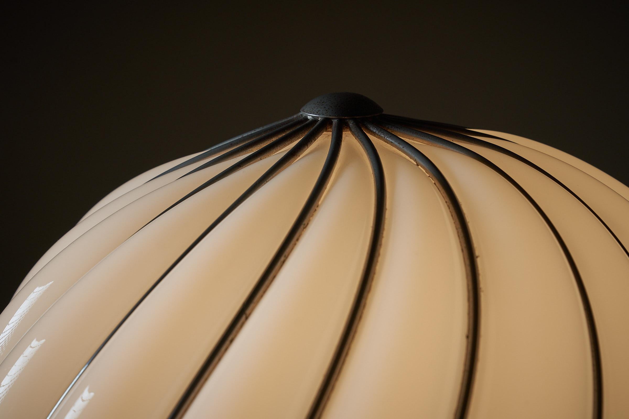 Lámpara de sobremesa monumental de cristal de Murano de Adolf Loos para VeArt, años 70 Metal en venta