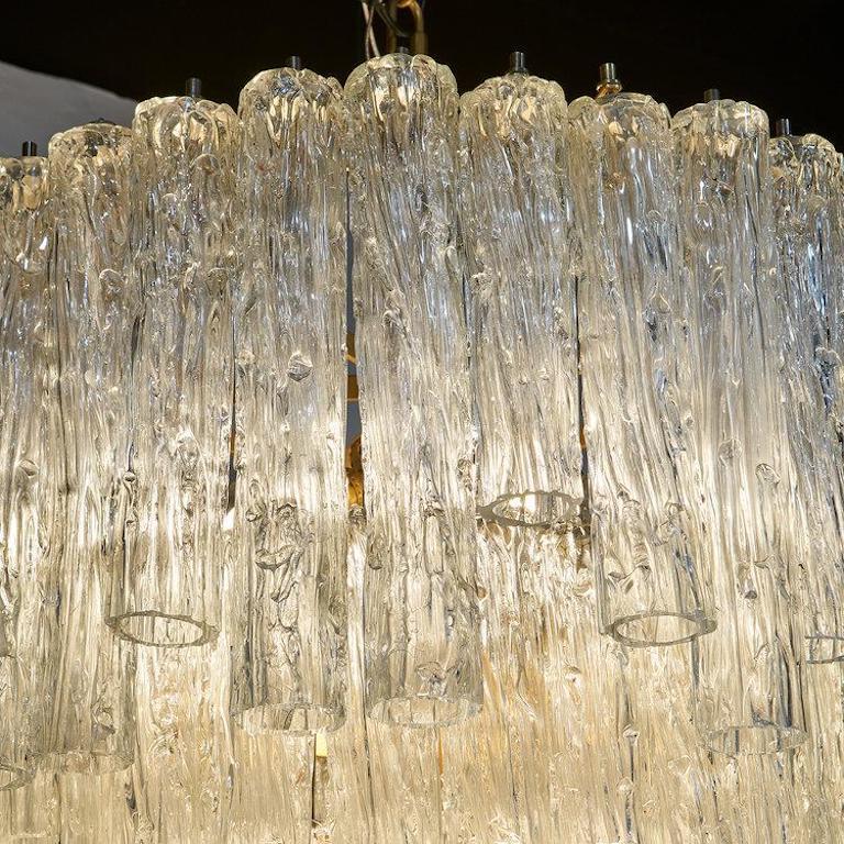 Monumental Murano Glass Tronchi Chandelier In Good Condition In Chicago, IL