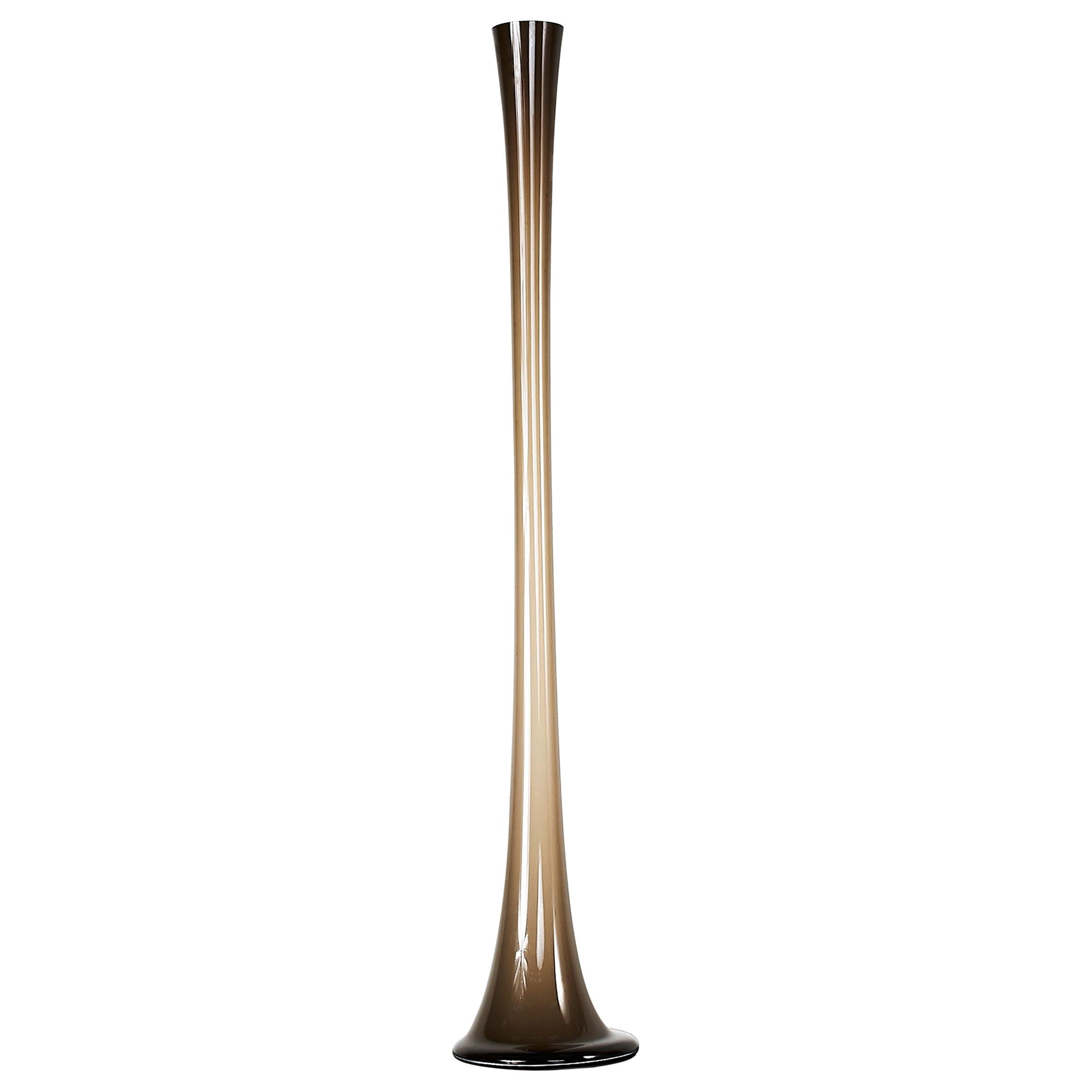 Exquisite Murano Glass Mid-Century Modern Tulip Floor Vase Monumentally Tall For Sale