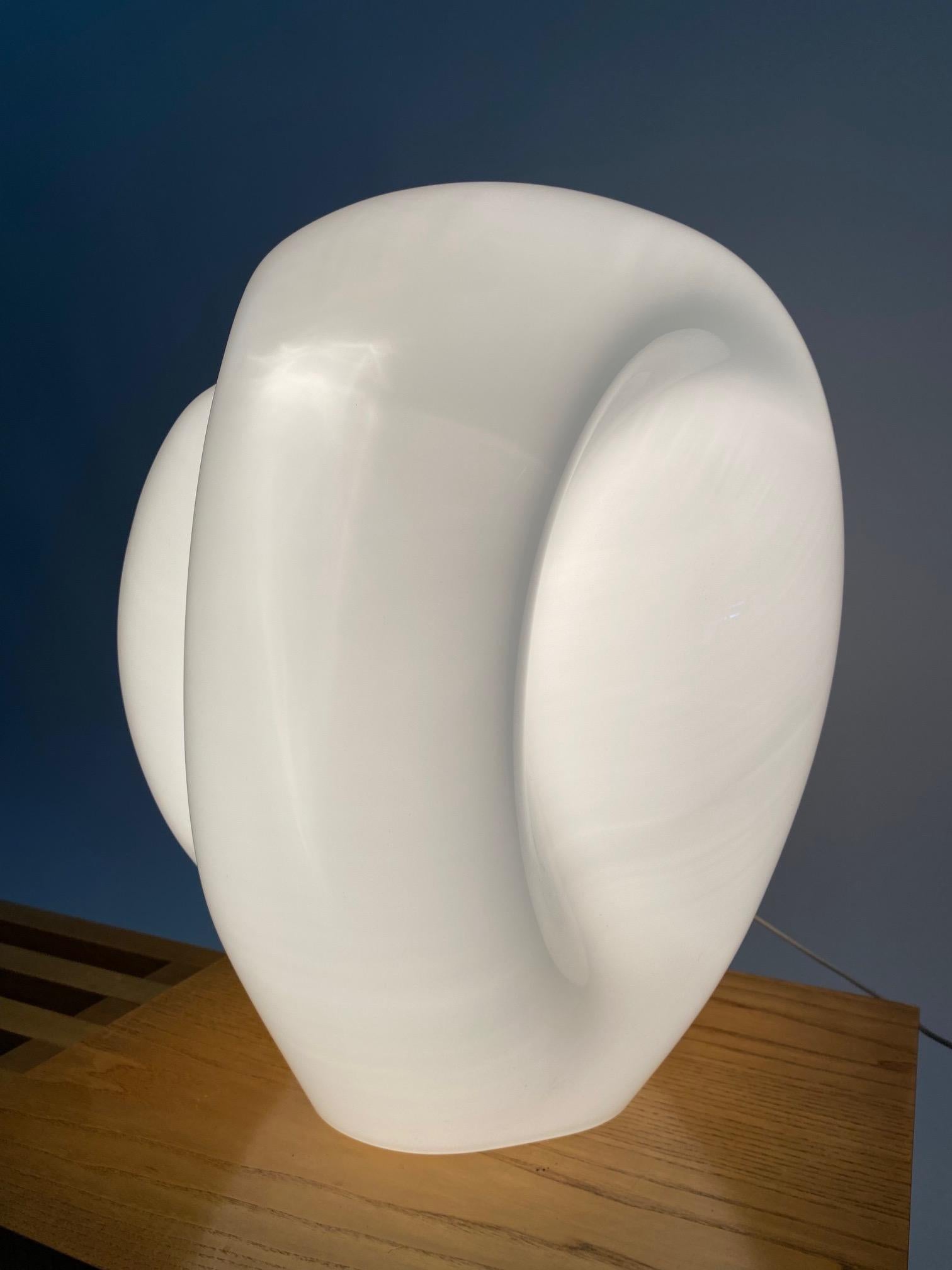 Monumental Murano Table Lamp, Glass Pendant Attr. Carlo Nason, Italy, 1960s For Sale 1