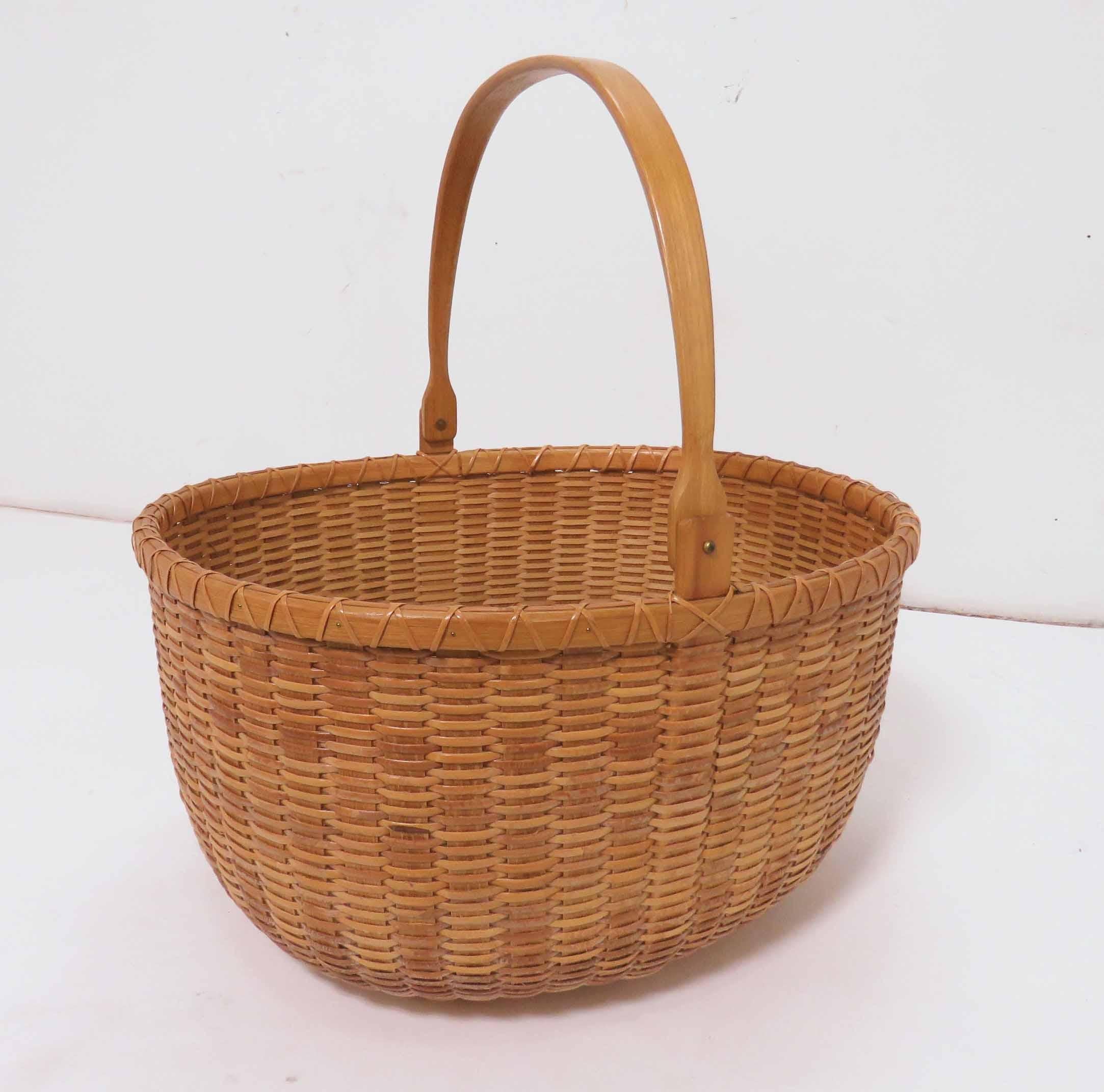 Monumental Nantucket Lightship Basket by Arthur R. Martin Dated 1992 1