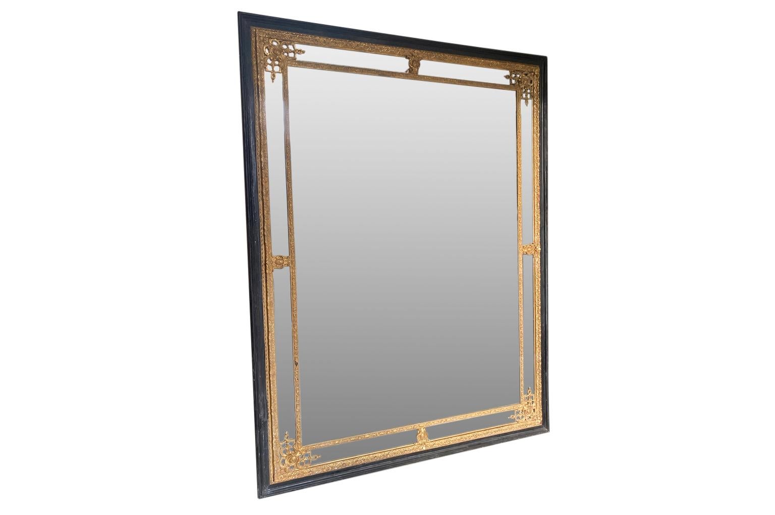 French Monumental Napoleon III Period Mirror
