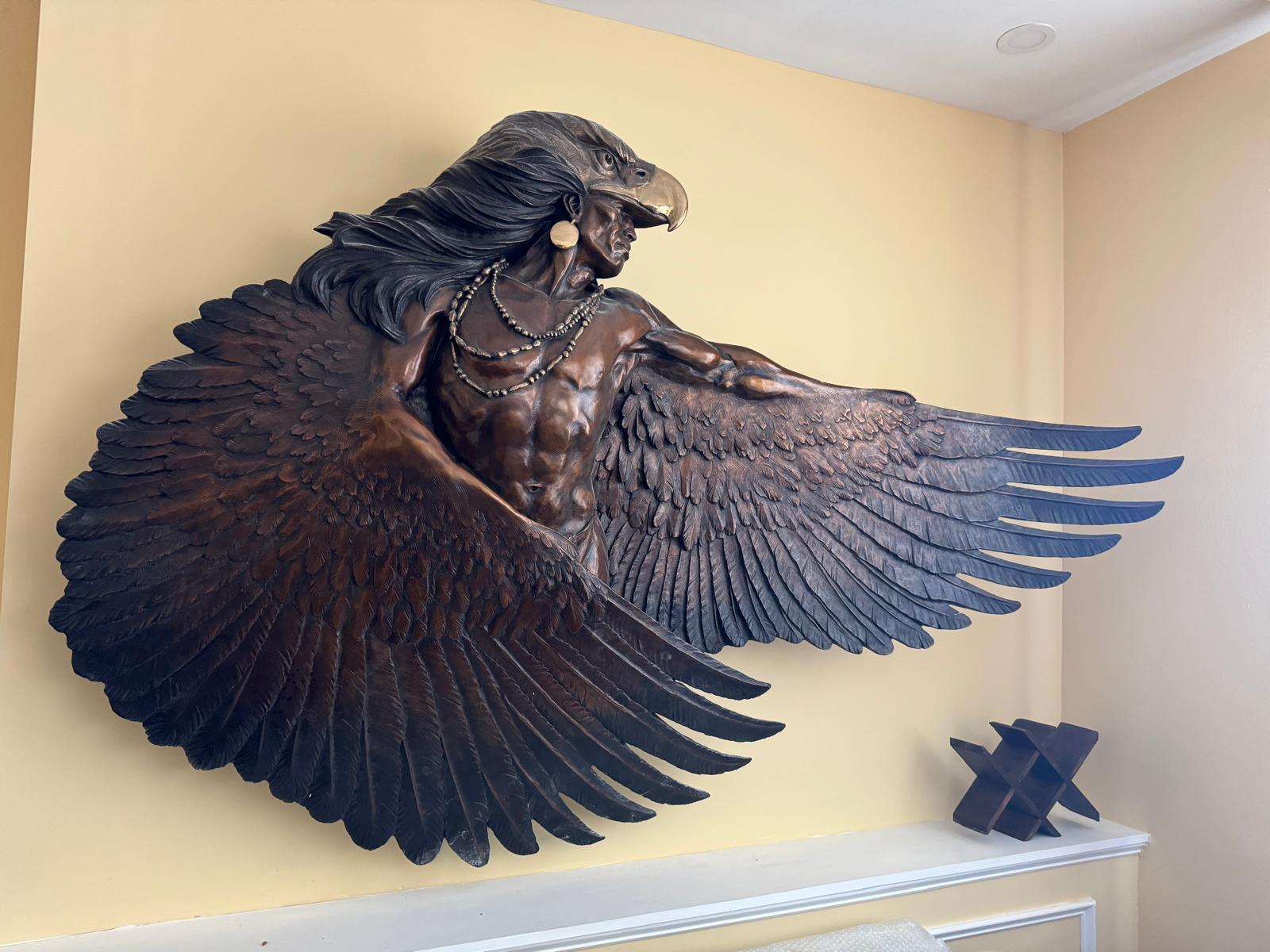 Américain Sculpture monumentale indienne d'Amérique par Dan Garrett (1948- ) en vente