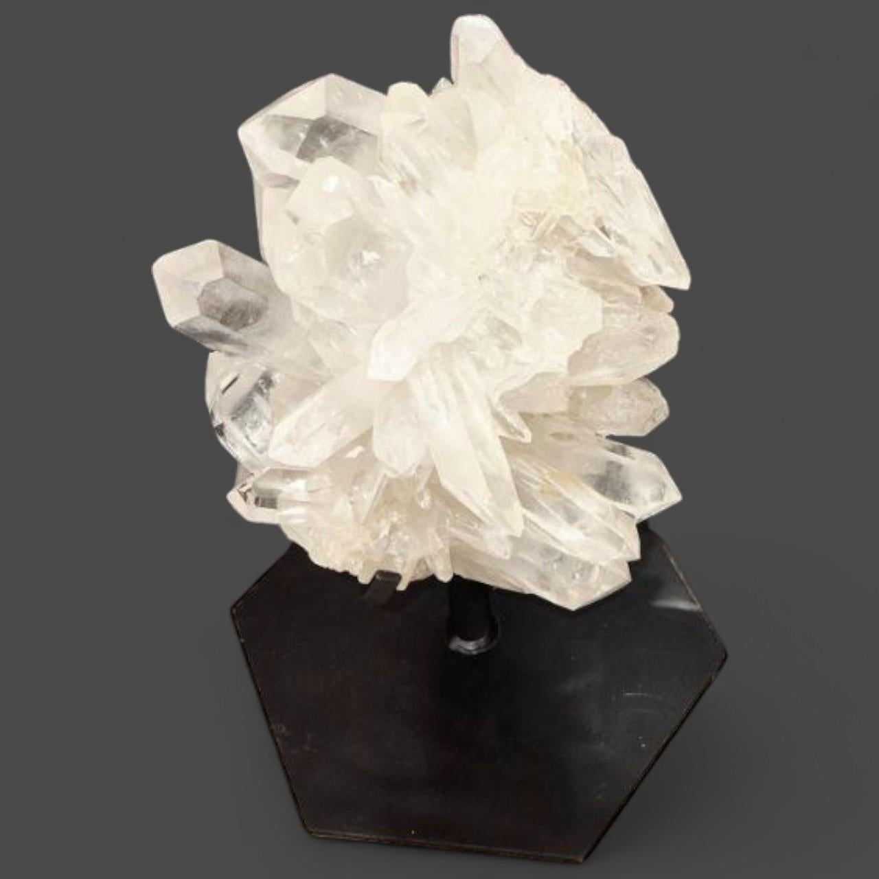 Monumental Natural Rock Crystal Cluster from Brazil, 30 kg, collected circa 1980 For Sale 4