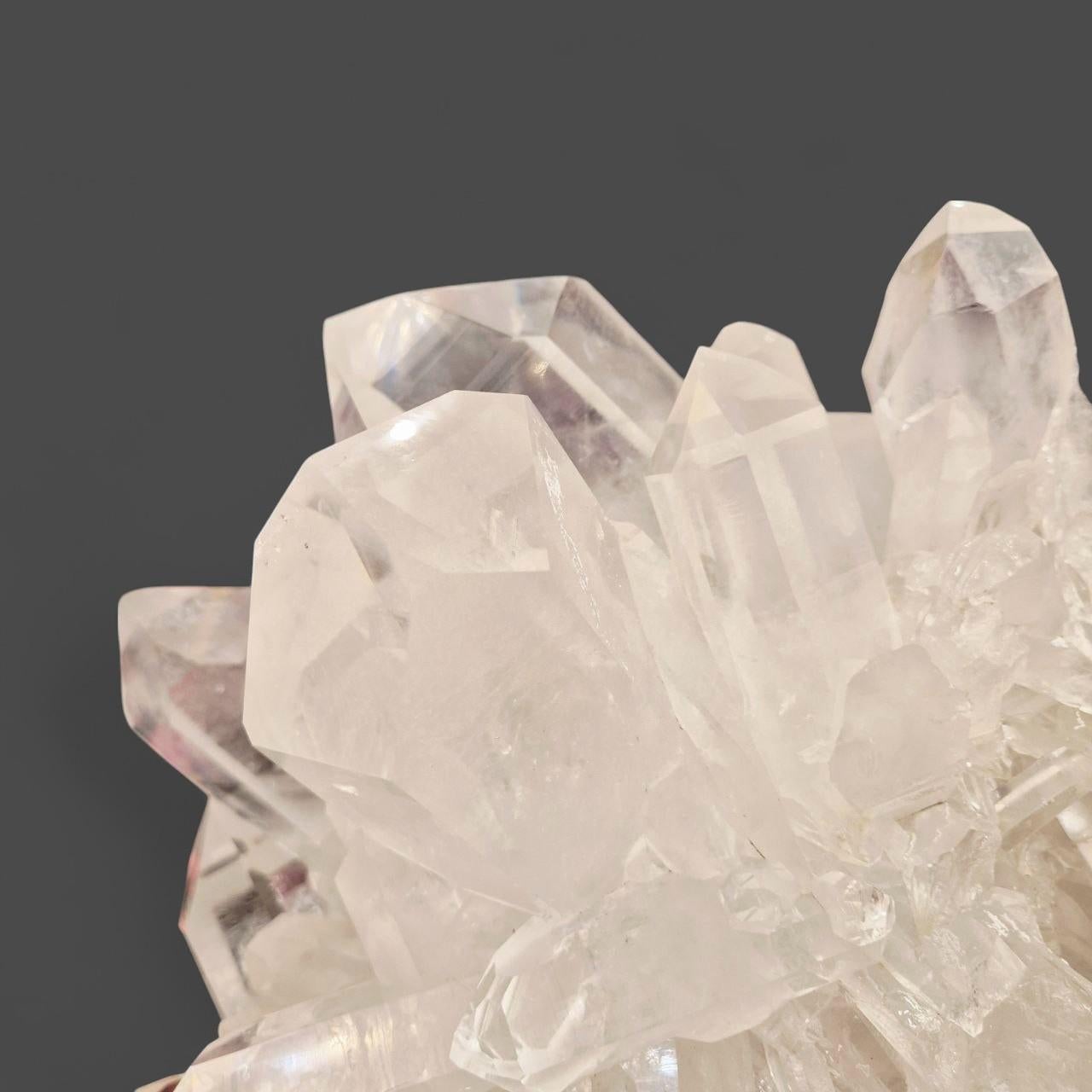 Monumental Natural Rock Crystal Cluster from Brazil, 30 kg, collected circa 1980 For Sale 3