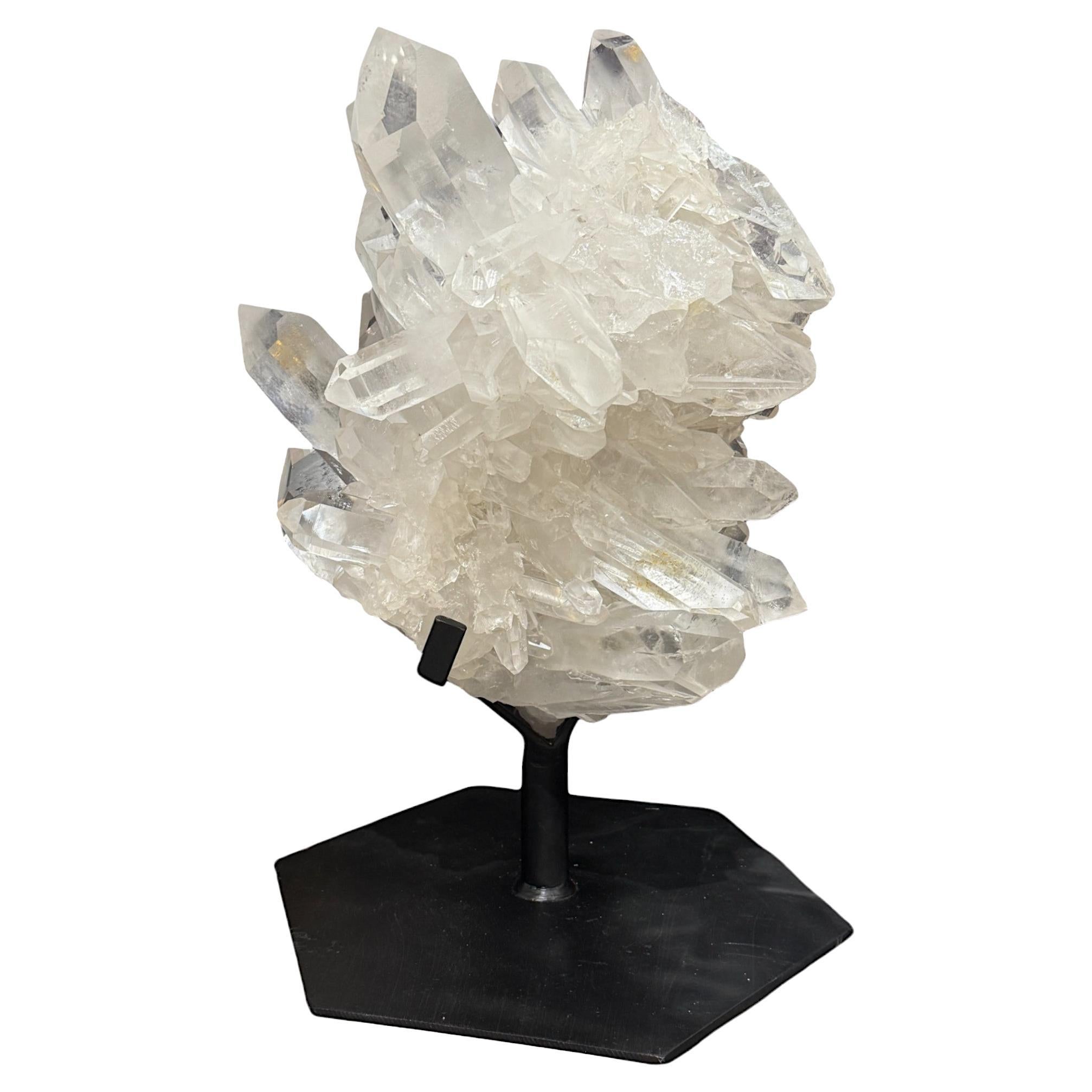 Monumental Natural Rock Crystal Cluster from Brazil, 30 kg, collected circa 1980