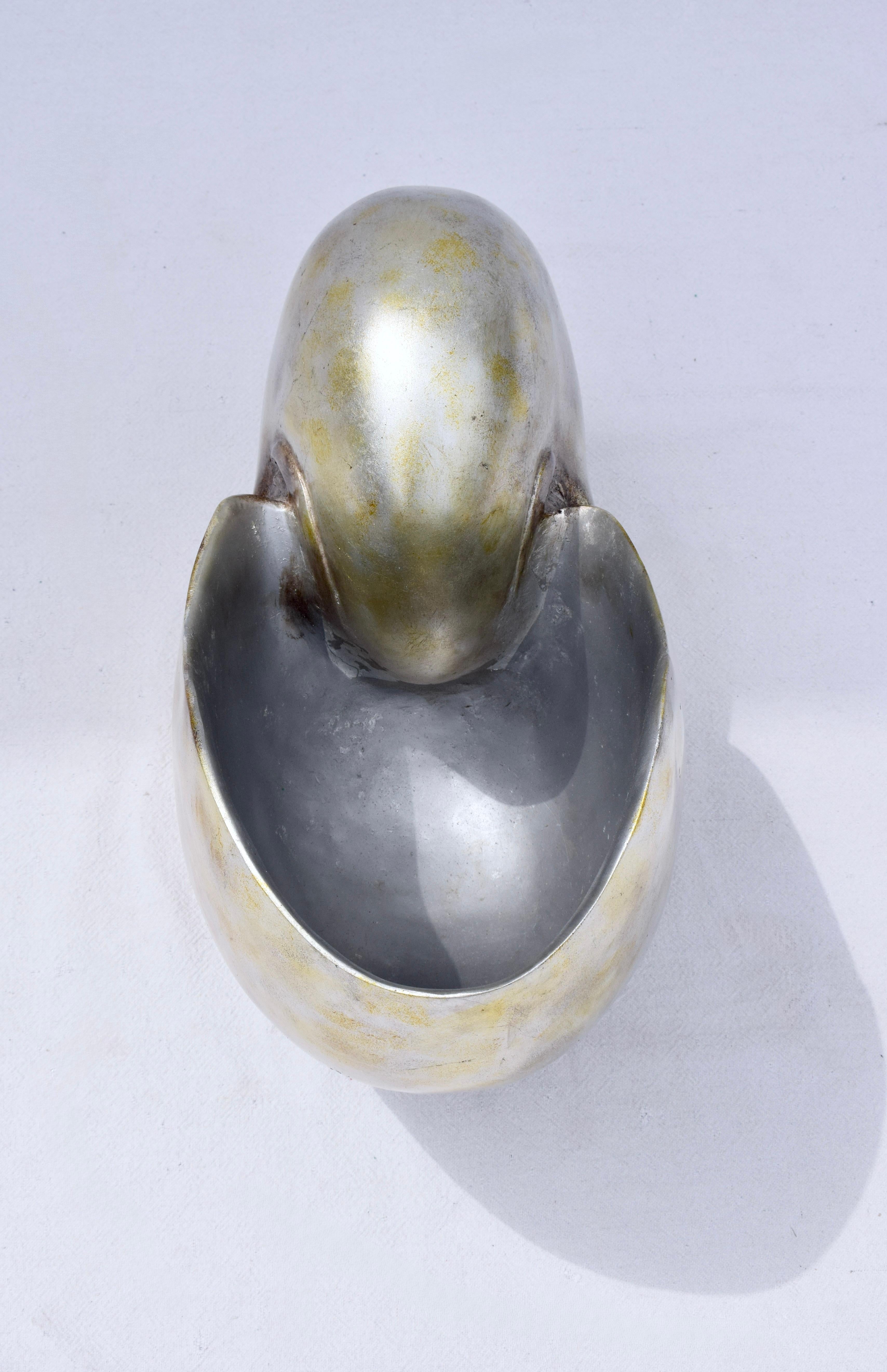 Monumental Nautilus Shell Container Vase or Planter For Sale 3